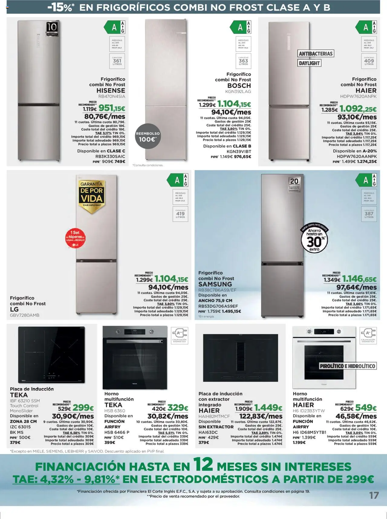El Corte Inglés ofertas │ válido desde el 06.10.2025 | Página: 17 | Productos: Horno, Combi