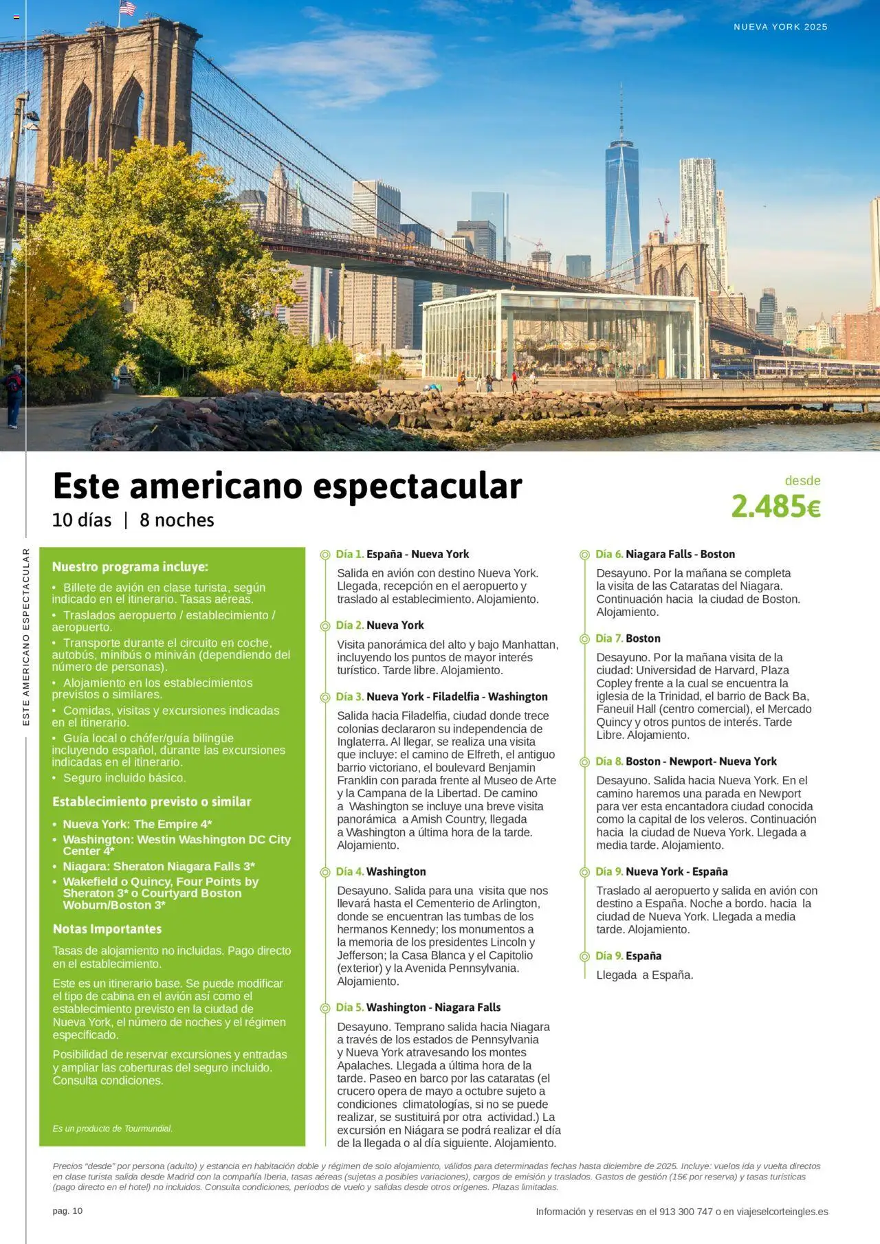 Viajes El Corte Inglés Nueva York │ válido desde el 10.01.2025 | Página: 10