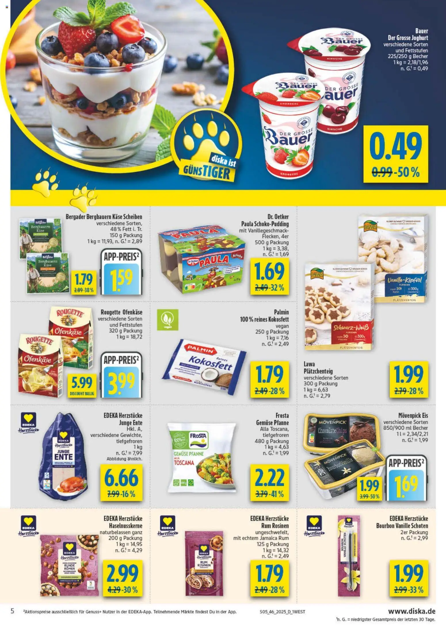 Diska - Diska Angebote Bayern KW46 – gültig ab 10.11.2025 | Seite: 5 | Produkte: Joghurt, Rum, Movenpick eis, Ente