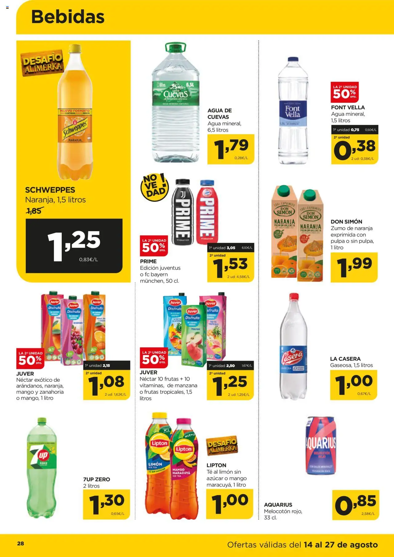 Alimerka folleto Castilla y León │ válido desde el 14.08.2025 | Página: 31 | Productos: Ροζ πιπέρι, Manzana, Té, Néctar