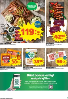 Coop reklamblad aktuell från 14.07.2025 | Sida: 3 | Produkter: Bacon, Bakpotatis, Chorizo