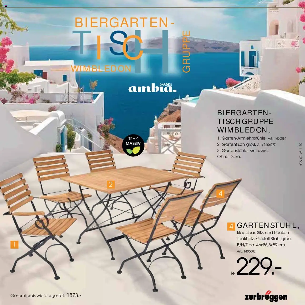 Zurbrüggen Garten Trends 2025 - gültig ab dem 18.02.2025 | Seite: 61 | Produkte: Tisch