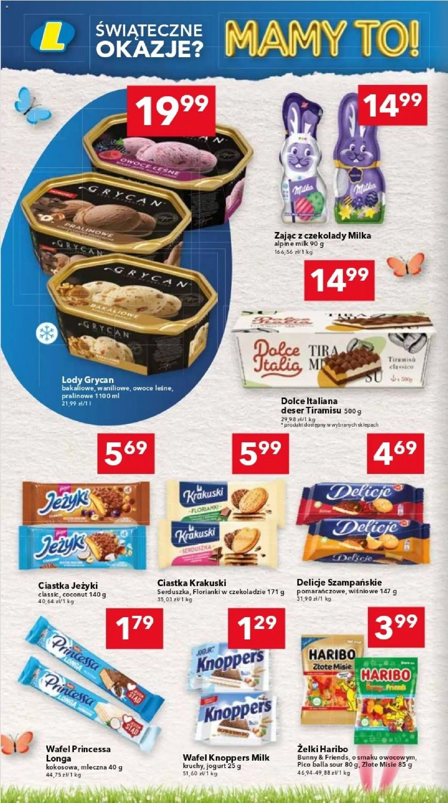 Lewiatan gazetka - Warszawa od 26.03.2026 | Strona: 12 | Produkty: Żelki haribo, Czekolady milka, Jogurt, Żelki