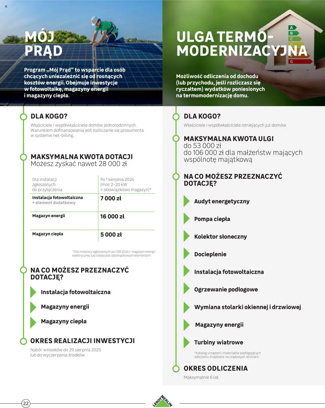 Leroy Merlin Gazetka - Oszczędny dom od 01.04.2025 | Strona: 22