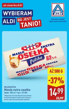 Pogląd oferty "Aldi Gazetka - Masło" - ważna od 08.01.2026