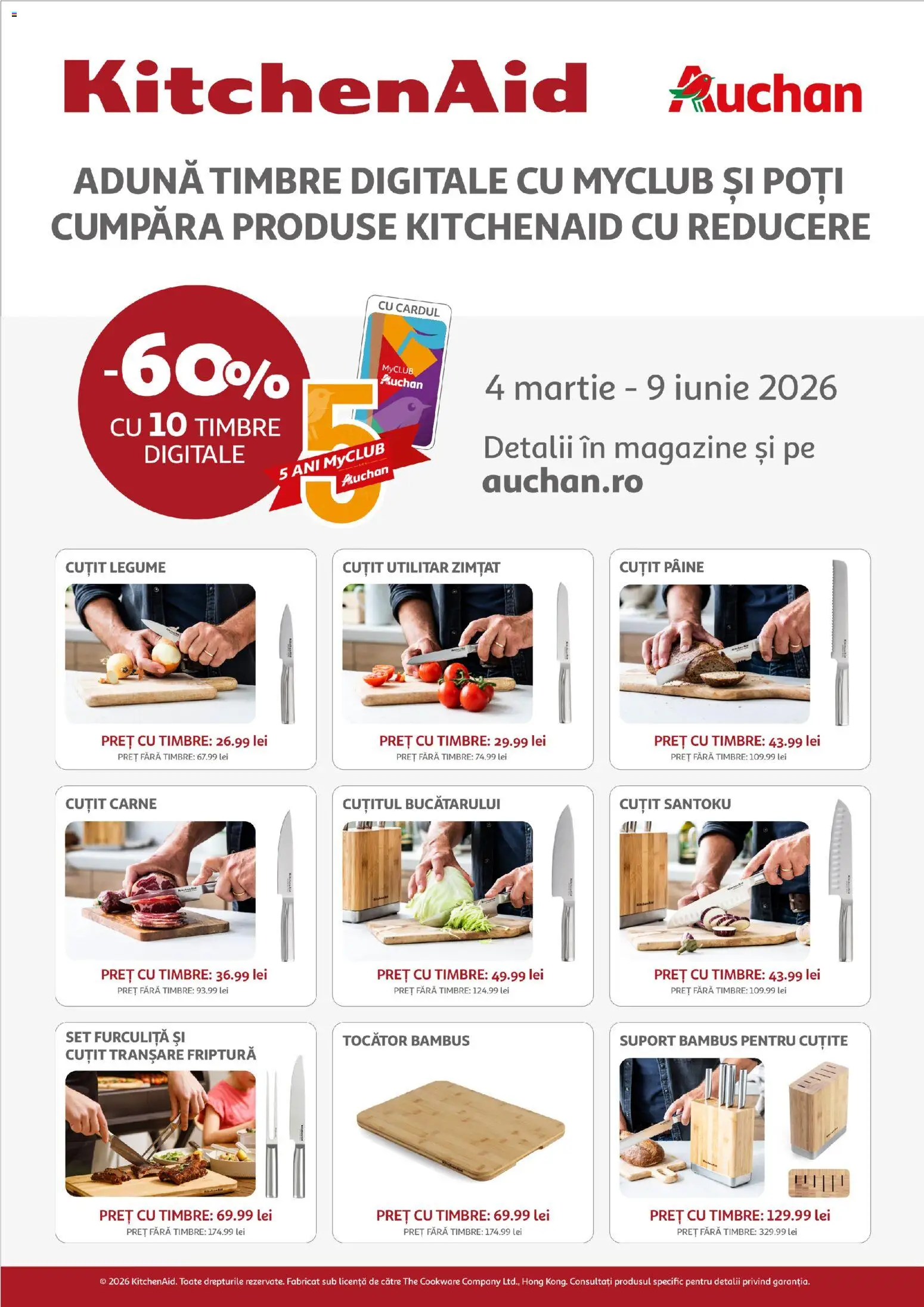 Noul catalog Auchan – valabil de la 04.03.2026 | Pagină: 27 | Produse: Cuțit, Tocător, Pâine, Legume