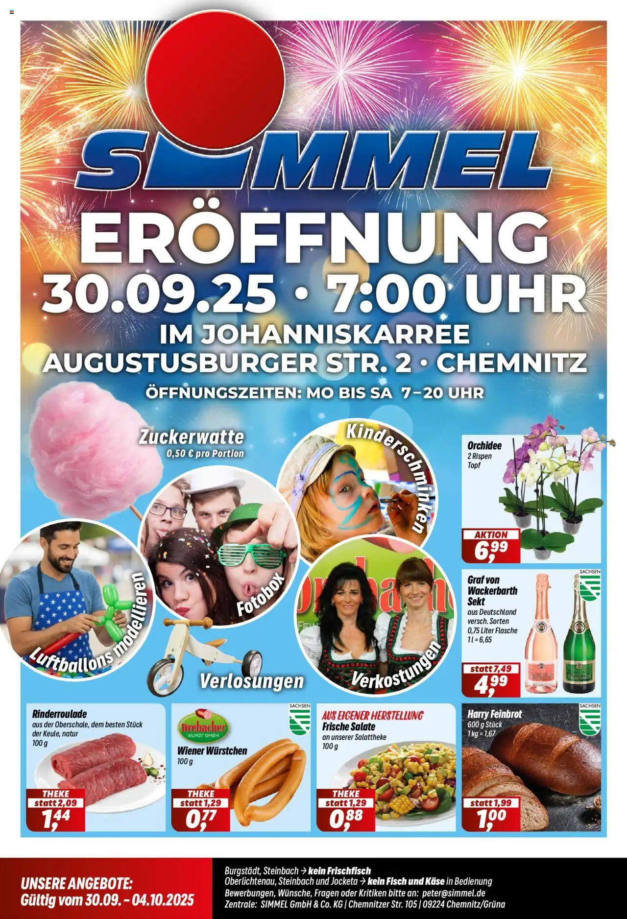 Simmel Herunterladen – gültig ab 30.09.2025 | Seite: 1 | Produkte: Theke, Sekt, Fisch, Uhr