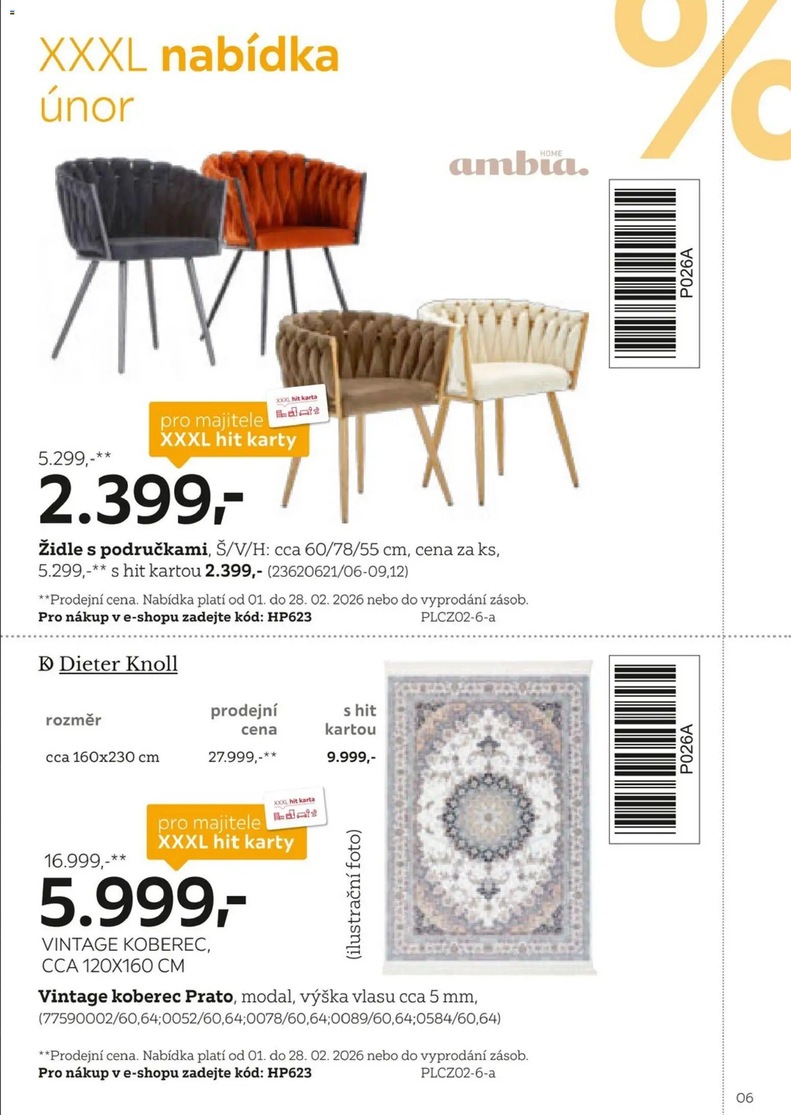 XXXLutz leták - Být věrným zákazníkem se vyplatí od 01.02.2026 | Strana: 6 | Produkty: Židle, Karty, Koberec