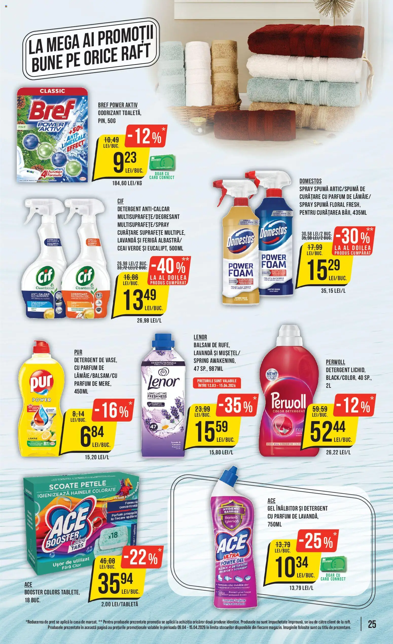Noul catalog Mega Image – valabil de la 09.04.2026 | Pagină: 25 | Produse: Raft, Parfum, Balsam, Detergent