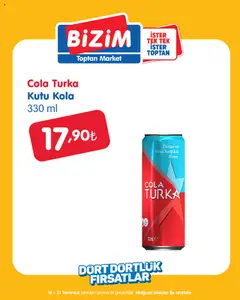 Bizim Toptan Dört Dörtlük Fırsatlar - 16.07.2025 tarihinden itibaren geçerlidir | Sayfa: 5 | Ürünler: Kutu