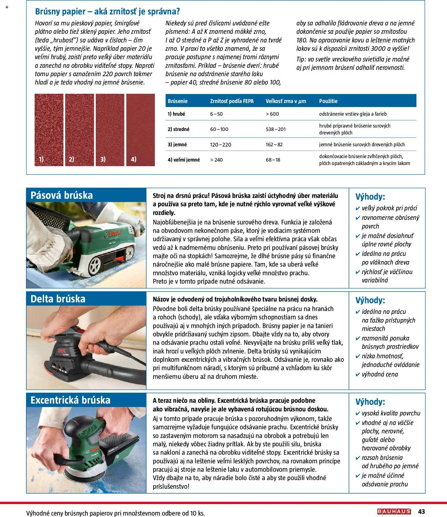 Nové Bauhaus akcie – leták je platný od 26.01.2026 | Strana: 43 | Produkty: Svietidlá, Pásova brúska, Náradie
