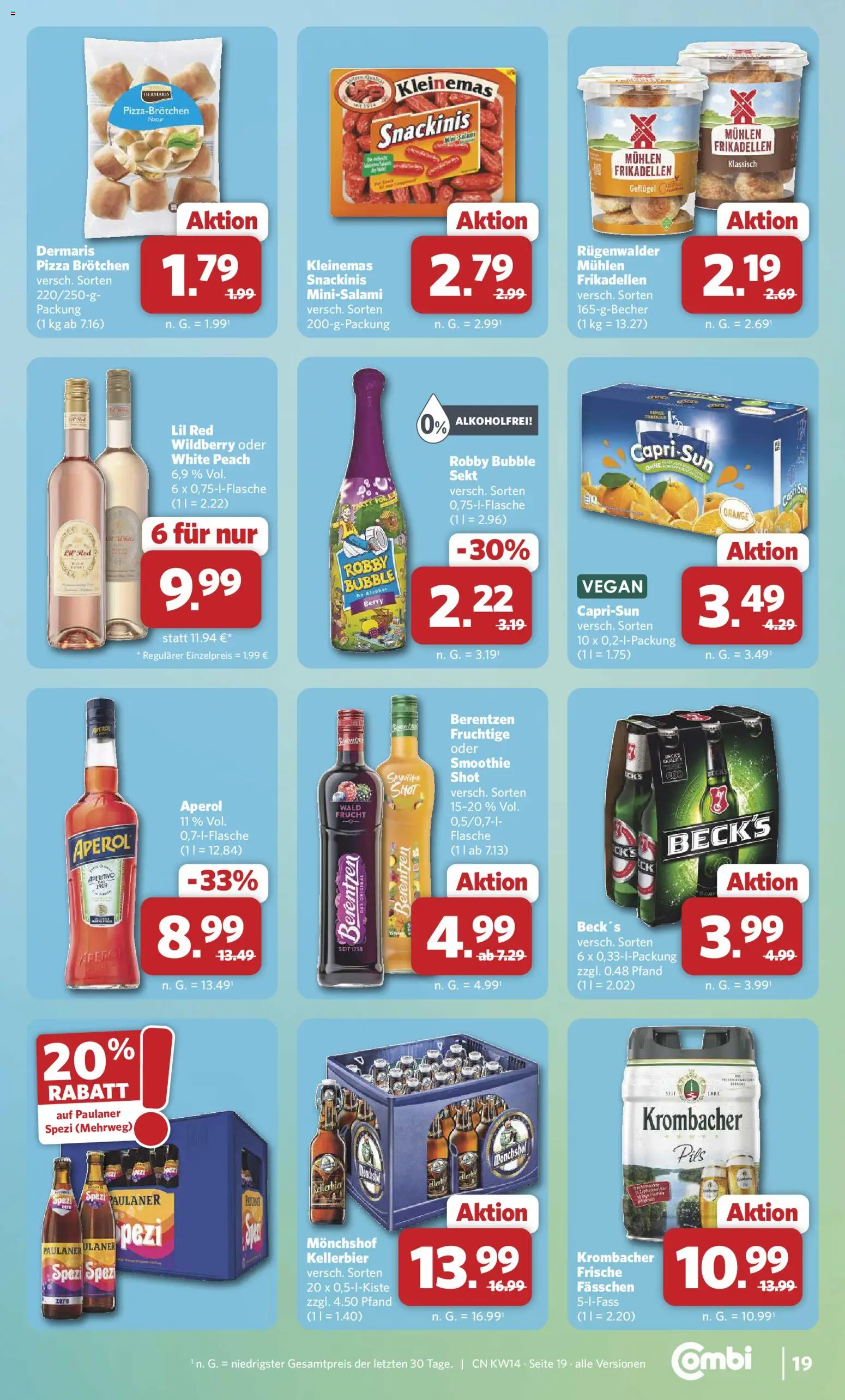 Combi Prospekt 	 – gültig ab 30.03.2026 | Seite: 20 | Produkte: Sekt, Pils, Krombacher, Paulaner