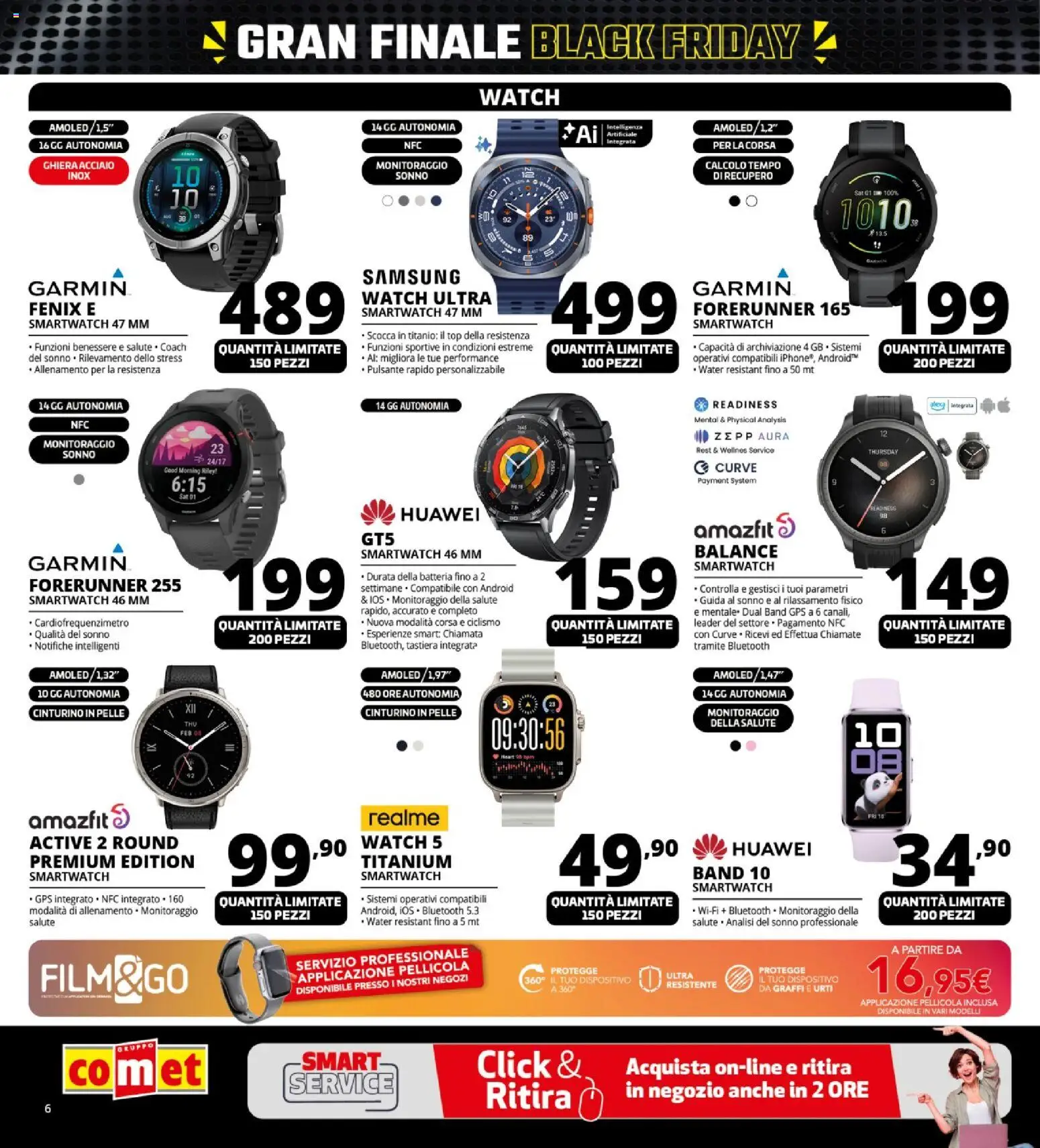 Volantino Comet del 26.11.2025 | Pagina: 6 | Prodotti: Top, Tastiera, Smartwatch, Samsung