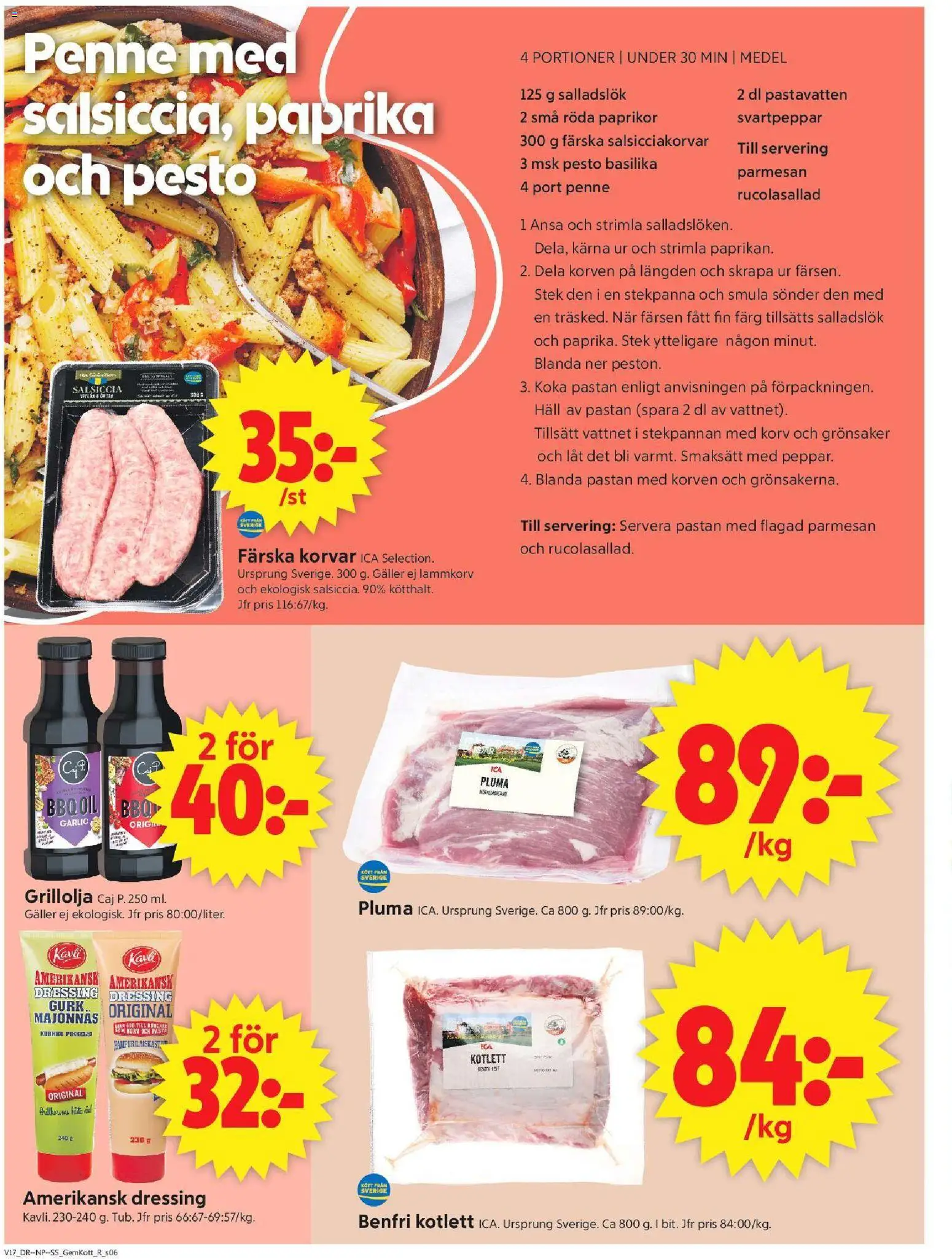 ICA Supermarket reklamblad aktuell från 20.04.2026 | Sida: 8 | Produkter: Galler, Salladslök, Häll, Pesto