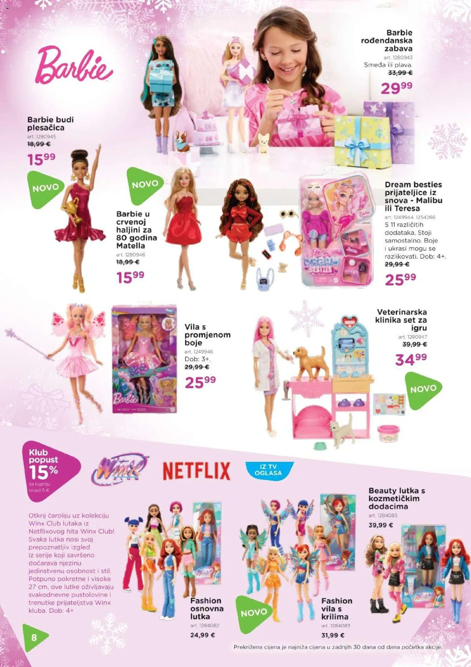 Baby Center katalog | vrijedi od 03.12.2025 | Stranica: 8 | Proizvodi: Barbie, Lutka, Lutke, Tv