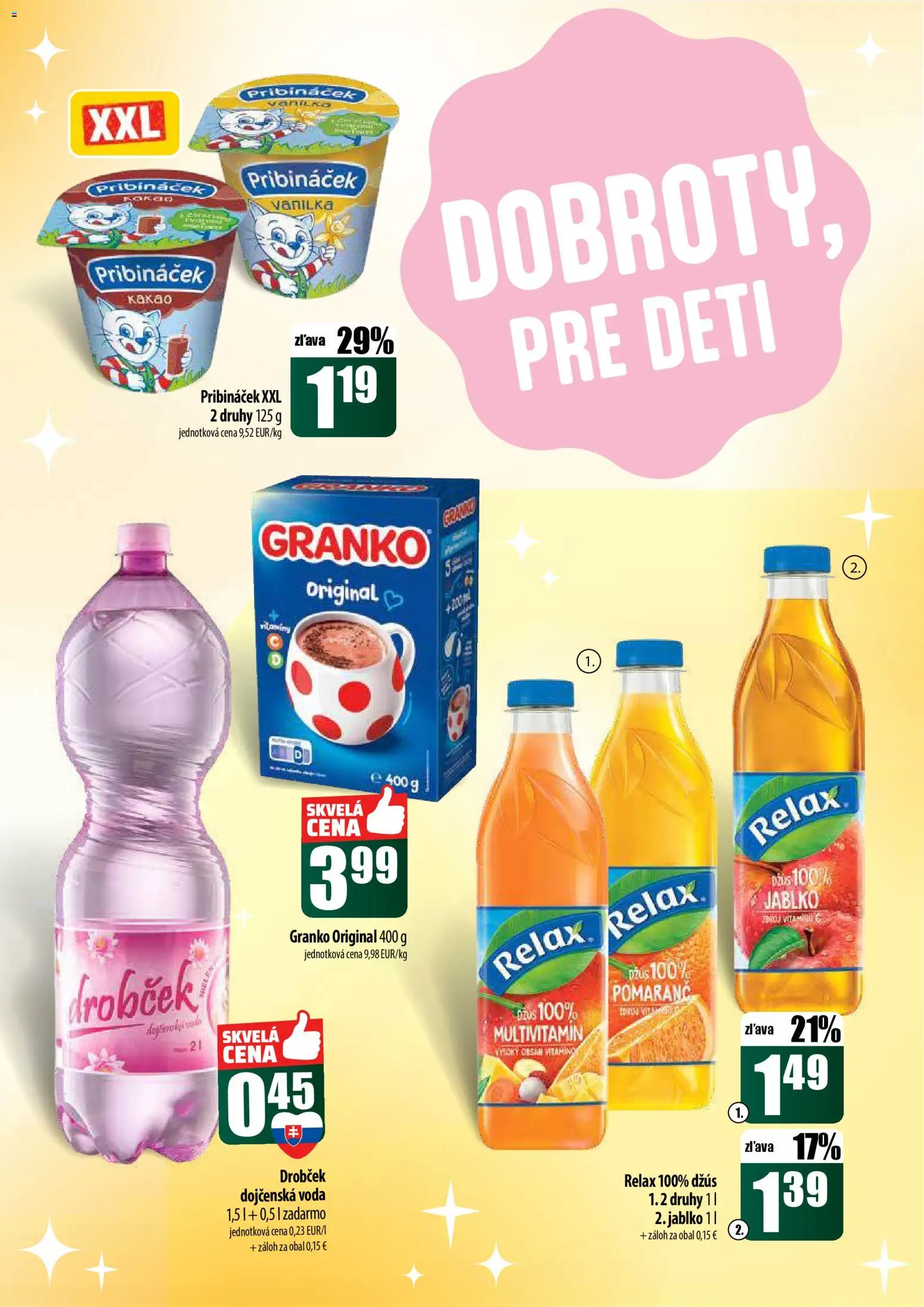 Nové COOP Jednota akcie – leták je platný od 22.12.2025 | Strana: 29 | Produkty: Džús, Voda, Granko