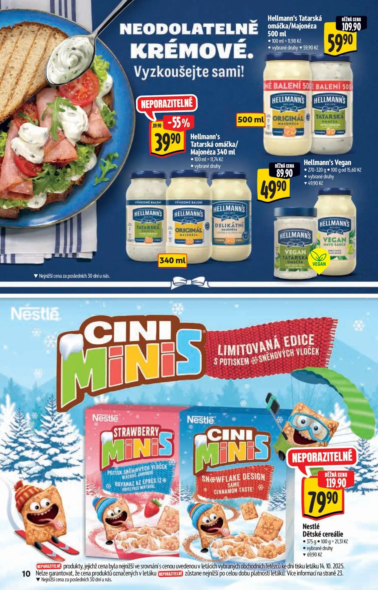 Albert katalog - Hypermarket od 22.10.2025 | Strana: 10 | Produkty: Vegan, Cereálie, Hellmann's, Tatarská omáčka