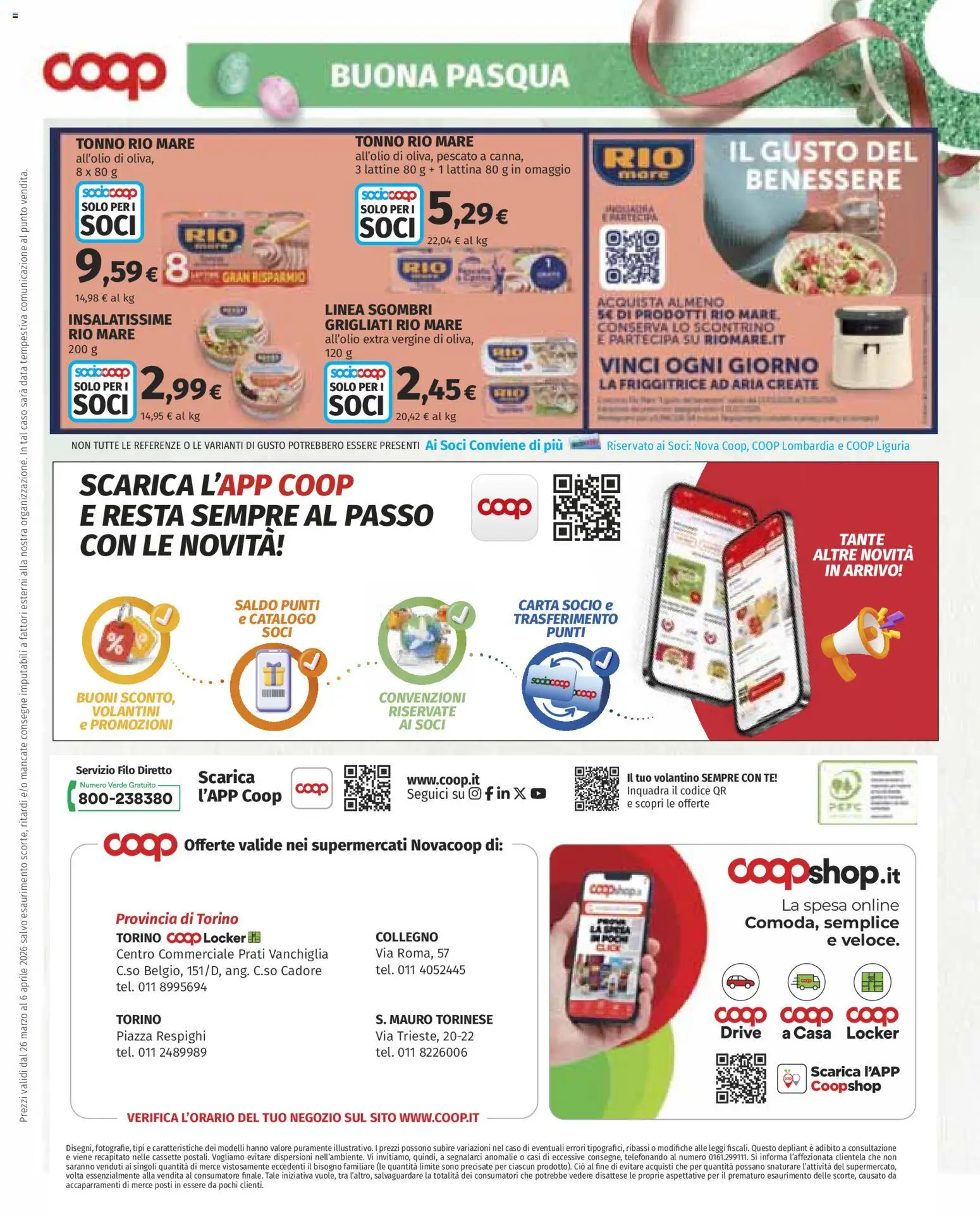 Volantino COOP del 26.03.2026 | Pagina: 14 | Prodotti: Friggitrice ad aria, Tè, Tonno, Friggitrice