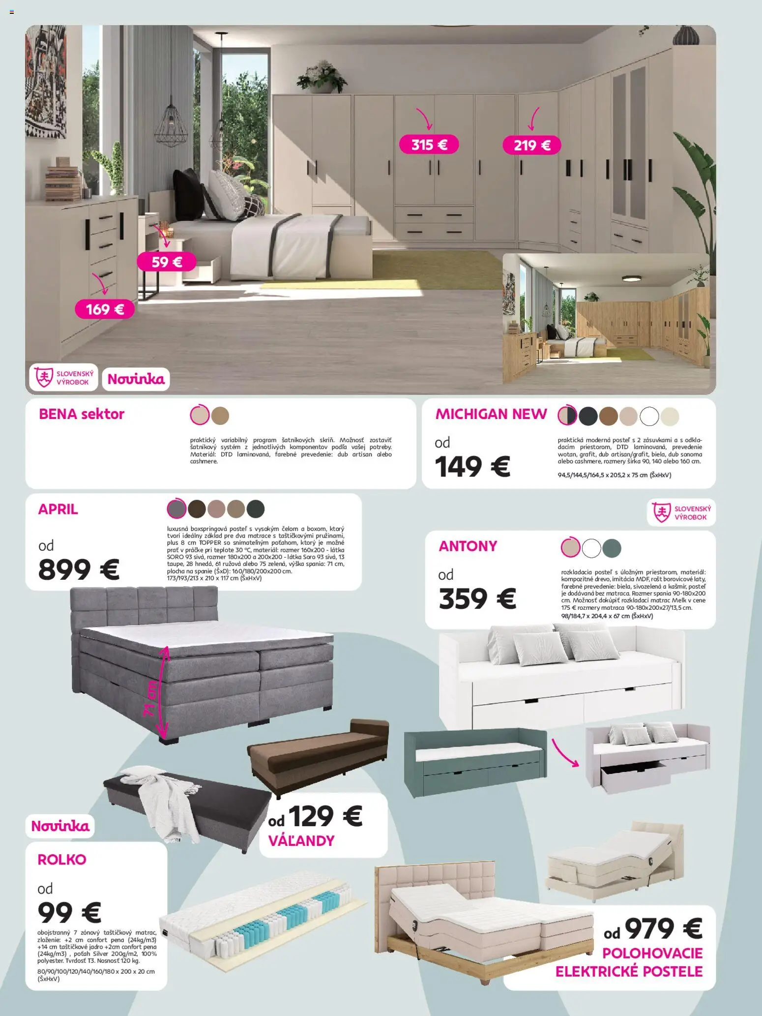 Nové Kondela akcie – leták je platný od 11.03.2026 | Strana: 4 | Produkty: Matrace, Matrac, Posteľ, Postele