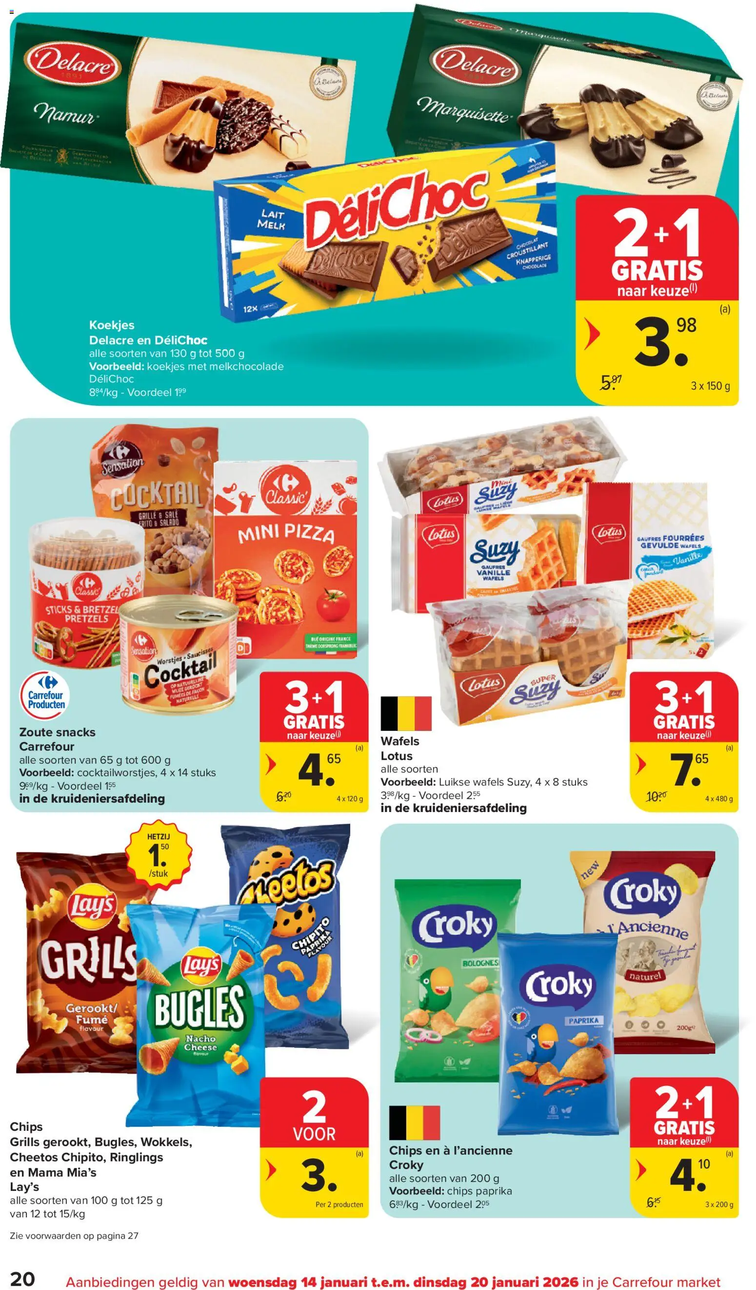 {H1} | Pagina: 20 | Producten: Pizza, Chips, Cheetos, Chocolade