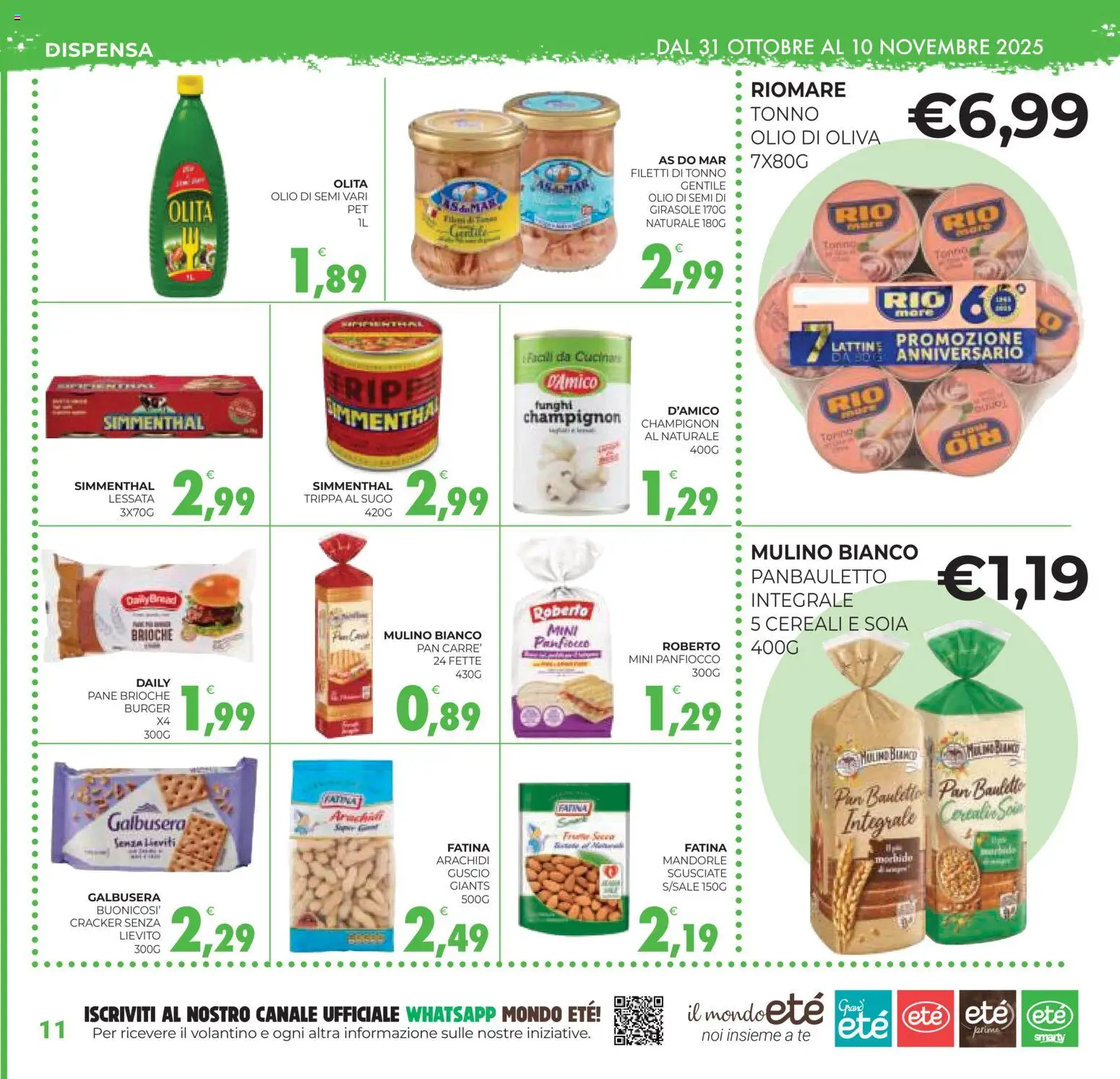 Volantino Eté del 31.10.2025 | Pagina: 11 | Prodotti: Tè, Cereali, Funghi, Olio di semi di girasole