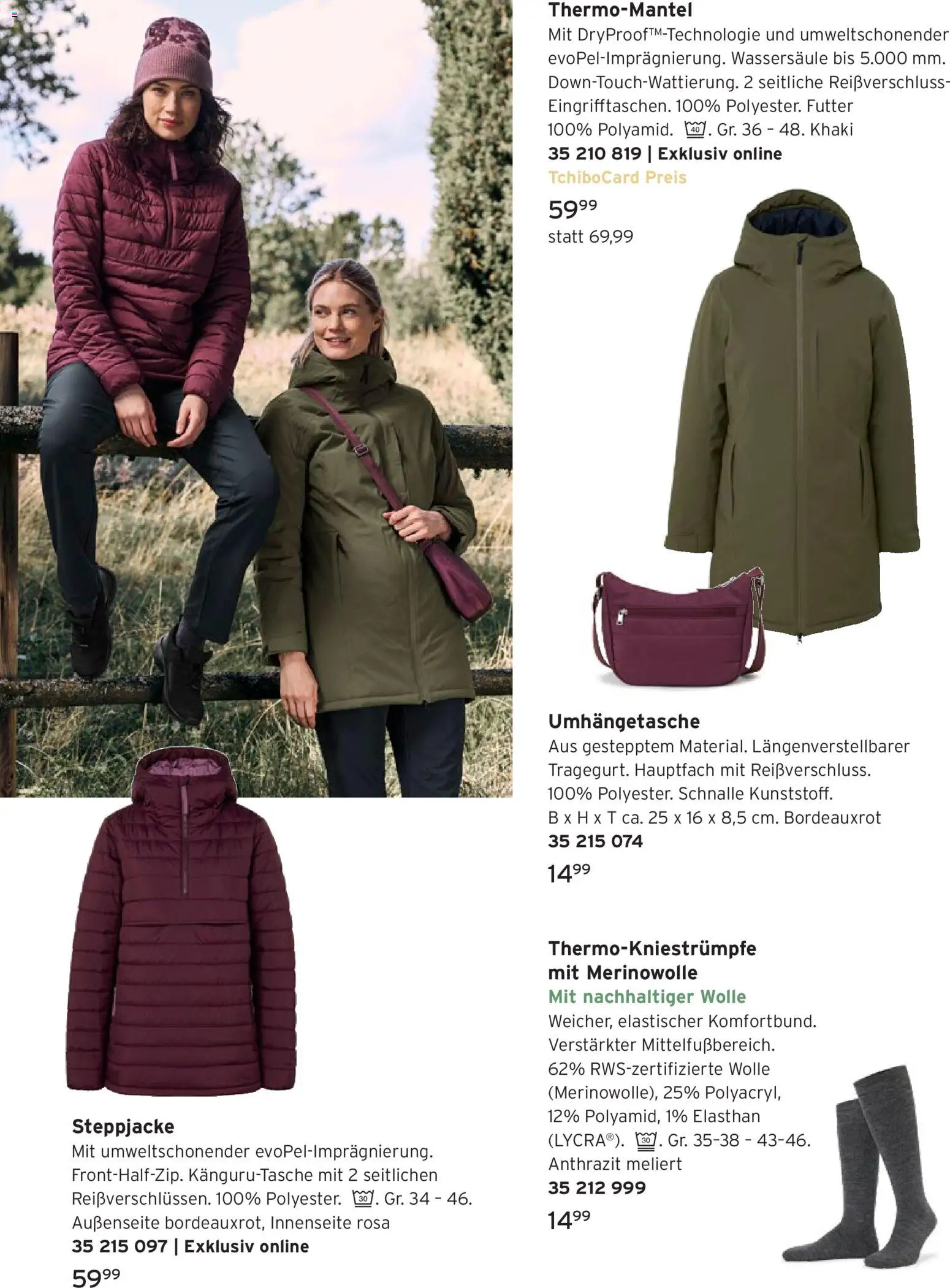 Prospekt Tchibo Freiheit beginnt draußen – gültig ab 31.12.2025 | Seite: 12 | Produkte: Steppjacke