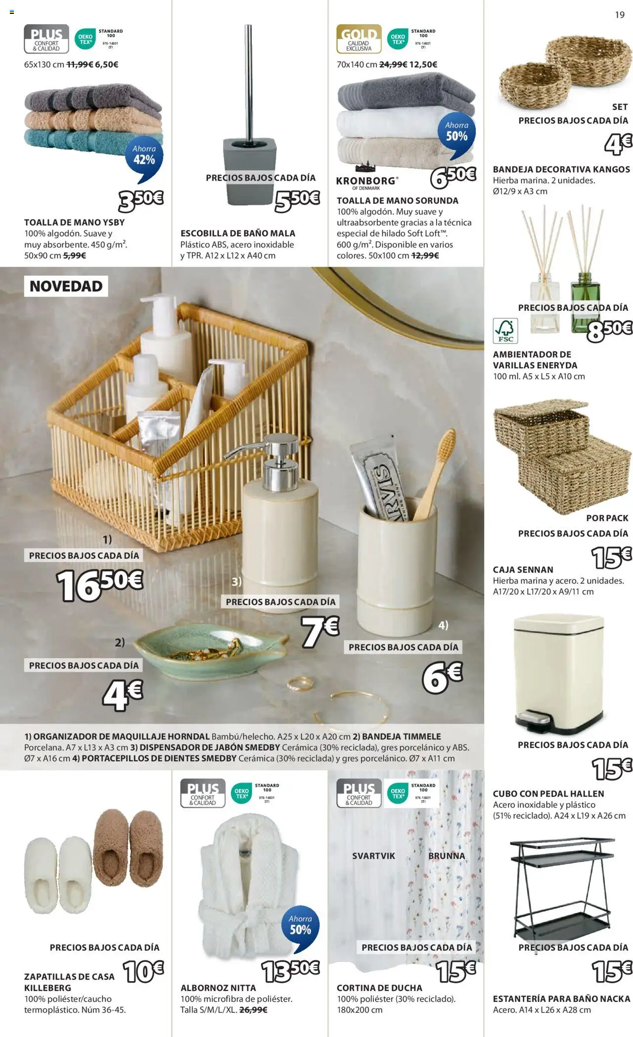 JYSK Grandes ofertas │ válido desde el 03.06.2025 | Página: 20 | Productos: Maquillaje, Bandeja, Caja, Ducha
