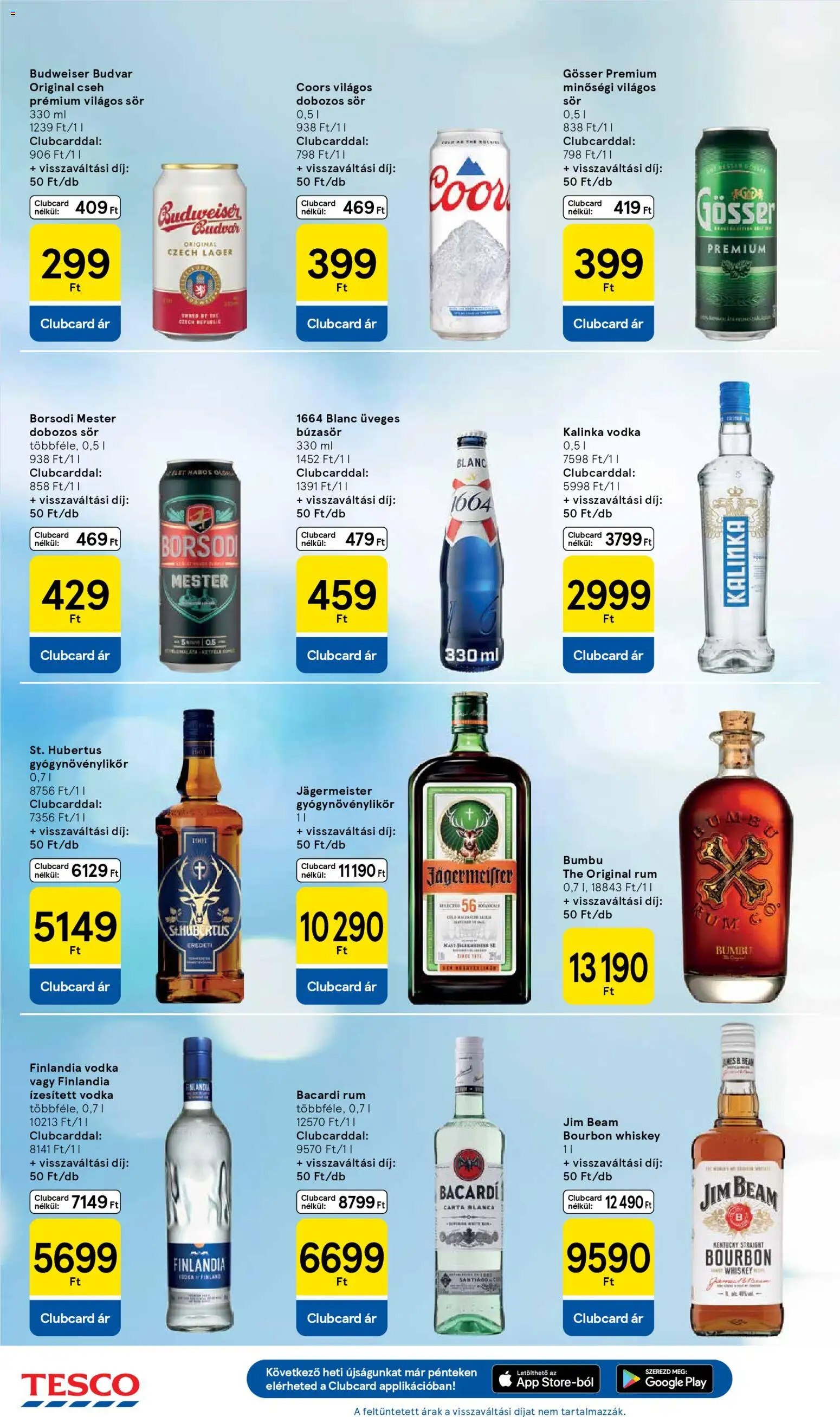 Tesco akciós ujság - amely érvényes a következő dátumtól: 12.03.2026 | Oldal: 28 | Termékek: Budweiser, Rum, Dobozos sör, Sör