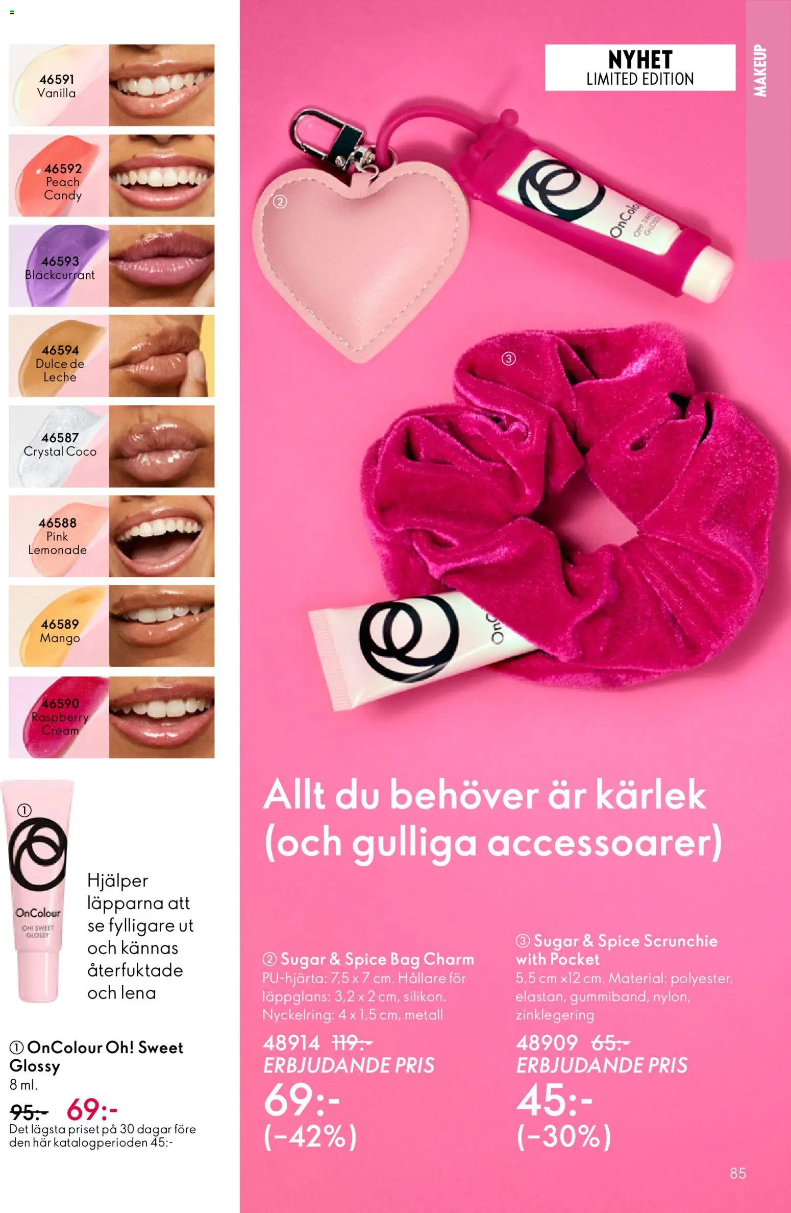 Oriflame reklamblad aktuell från 28.01.2026 | Sida: 85 | Produkter: Läppglans, Mango