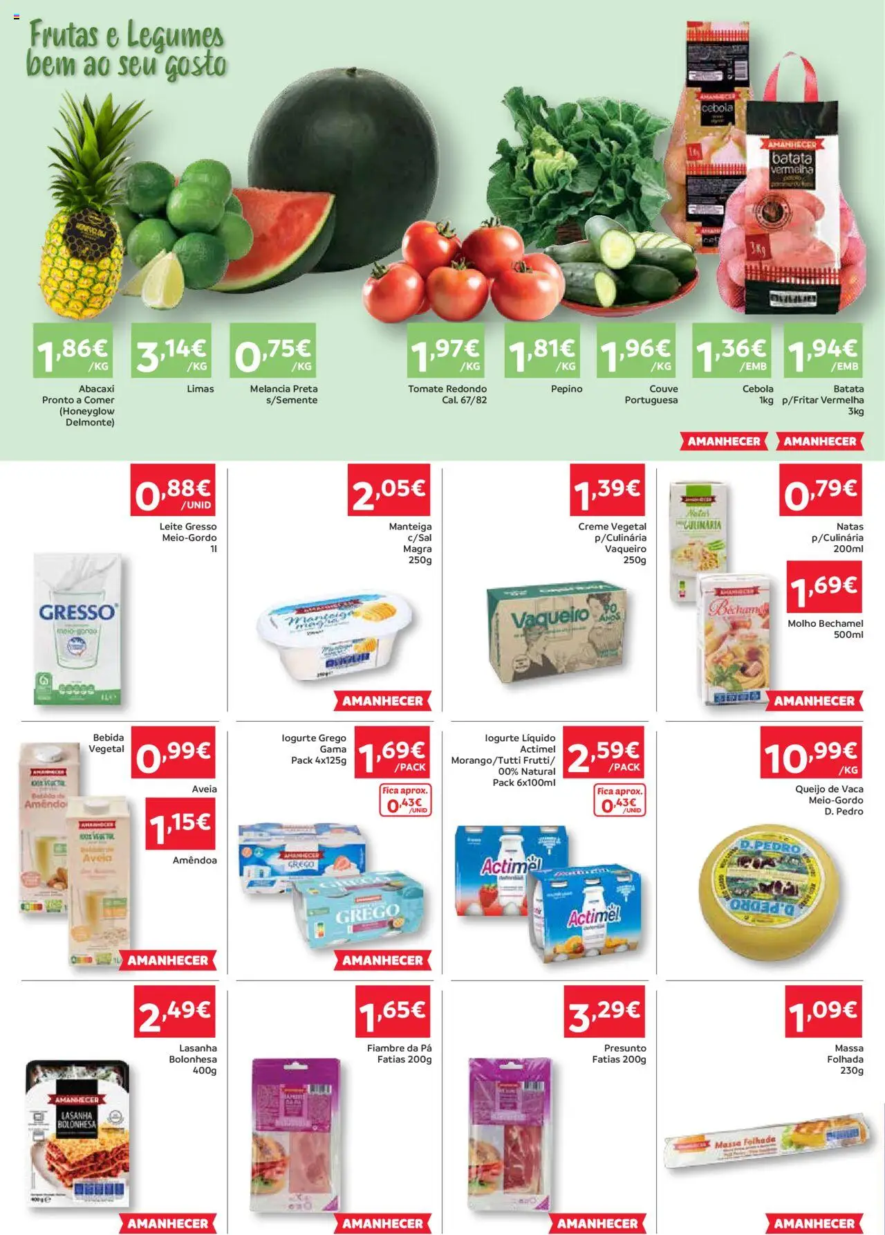 Amanhecer Folheto Madeira │ válido de 04.09.2025 | Página: 2 | Produtos: Massa folhada, Presunto, Abacaxi, Creme