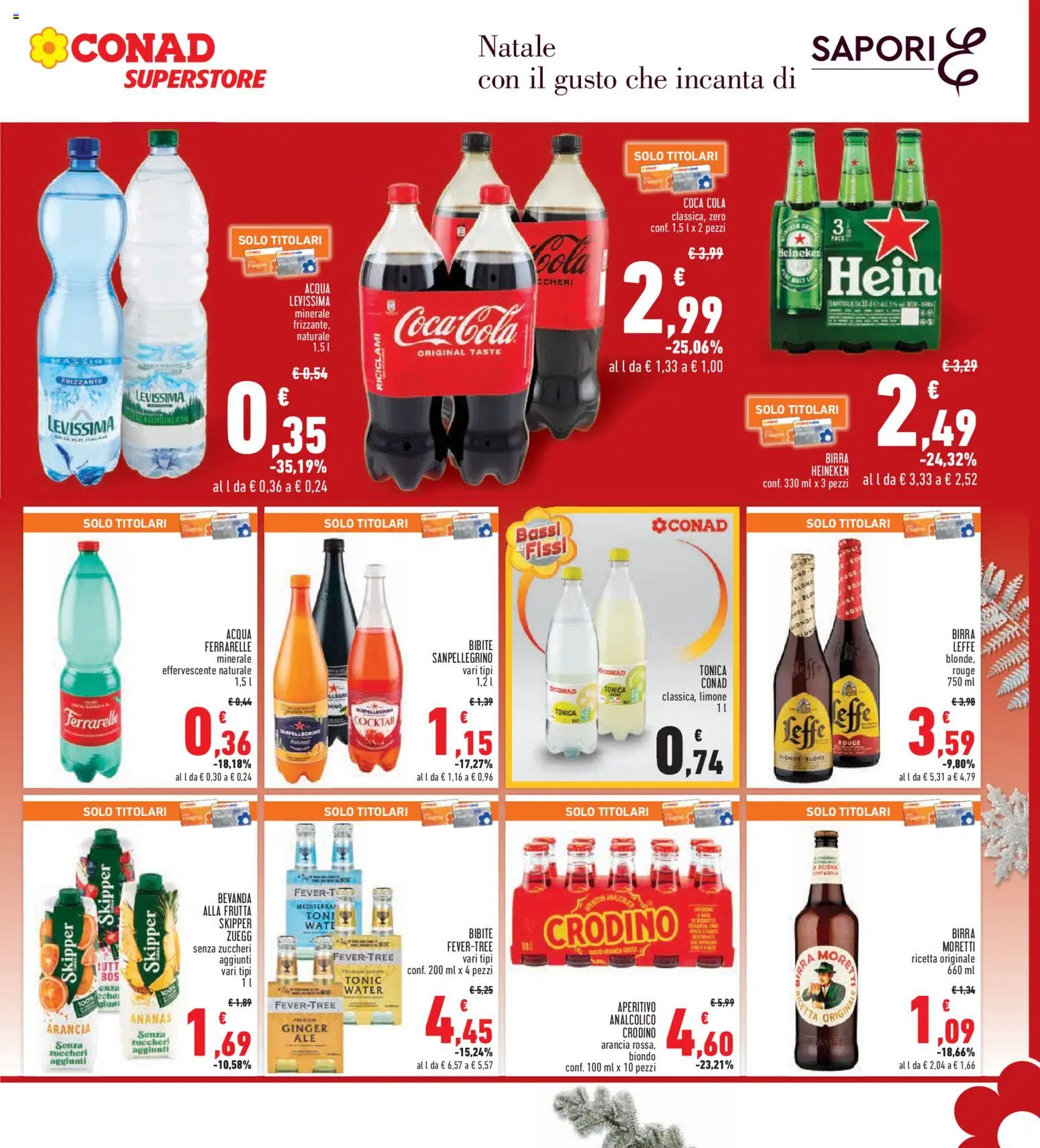 Volantino Conad del 15.12.2025 | Pagina: 25 | Prodotti: Acqua, Limone, Ananas, Aperitivo