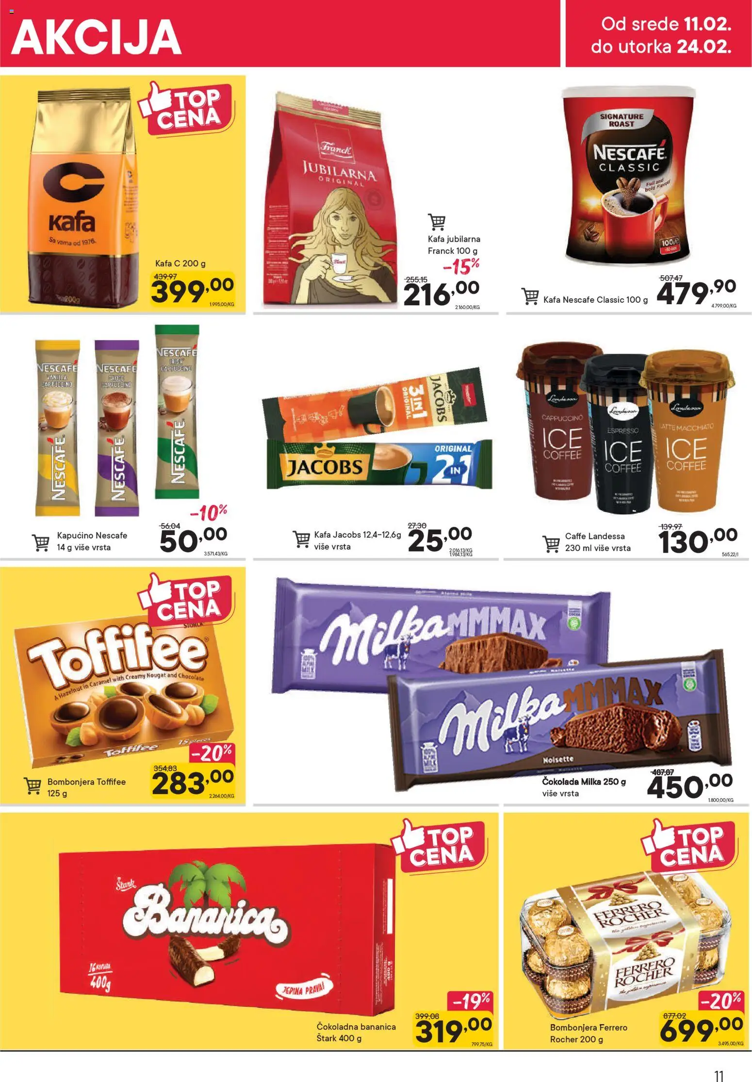 PerSu katalog - važi od 11.02.2026 | Strana: 11 | Proizvode: Milka, Bombonjera, Ferrero, Nescafé