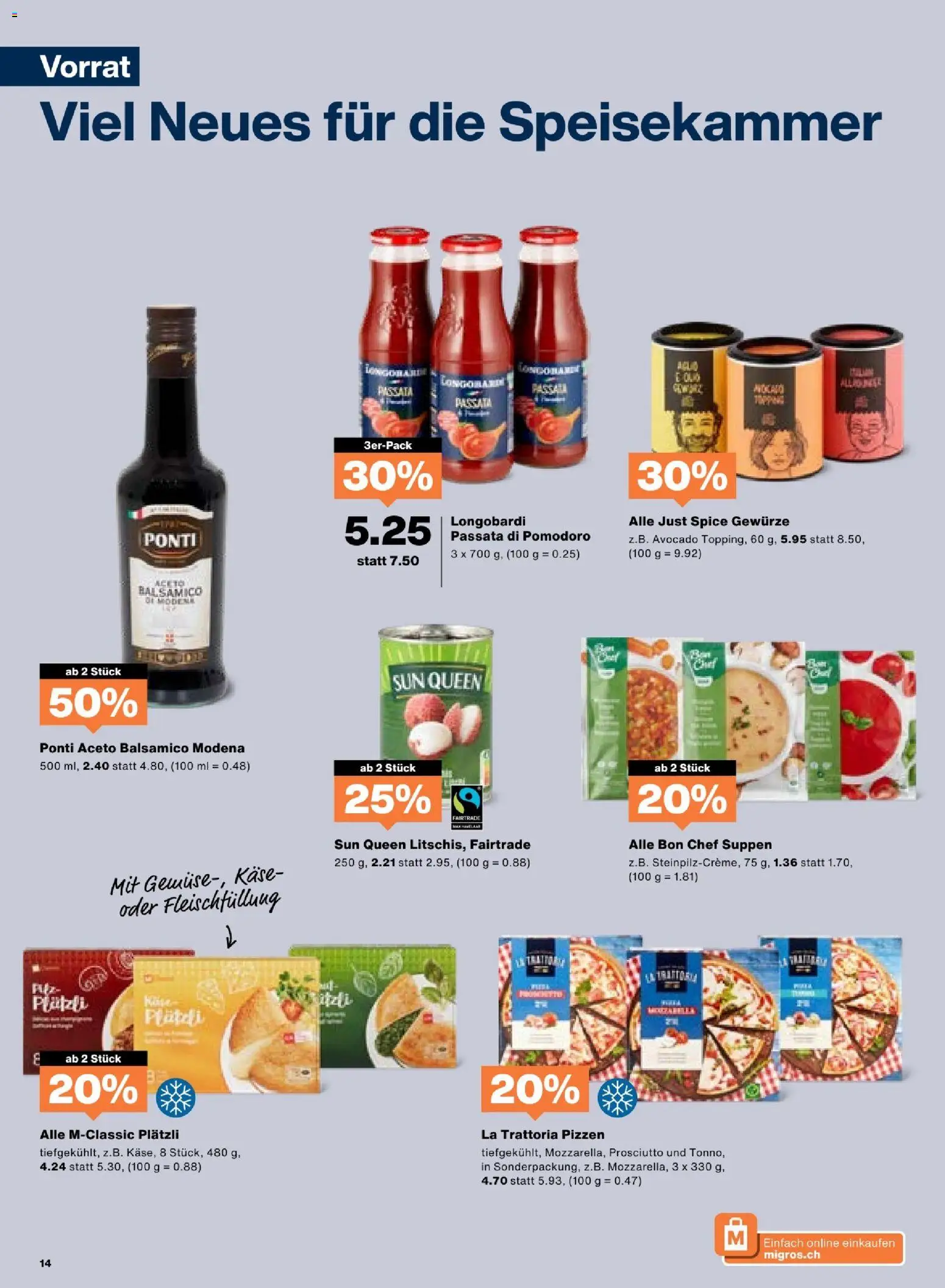 Migros - Black Friday – gültig ab 25.11.2025 | Seite: 14 | Produkte: Käse, Pizza, Avocado, Gewürze