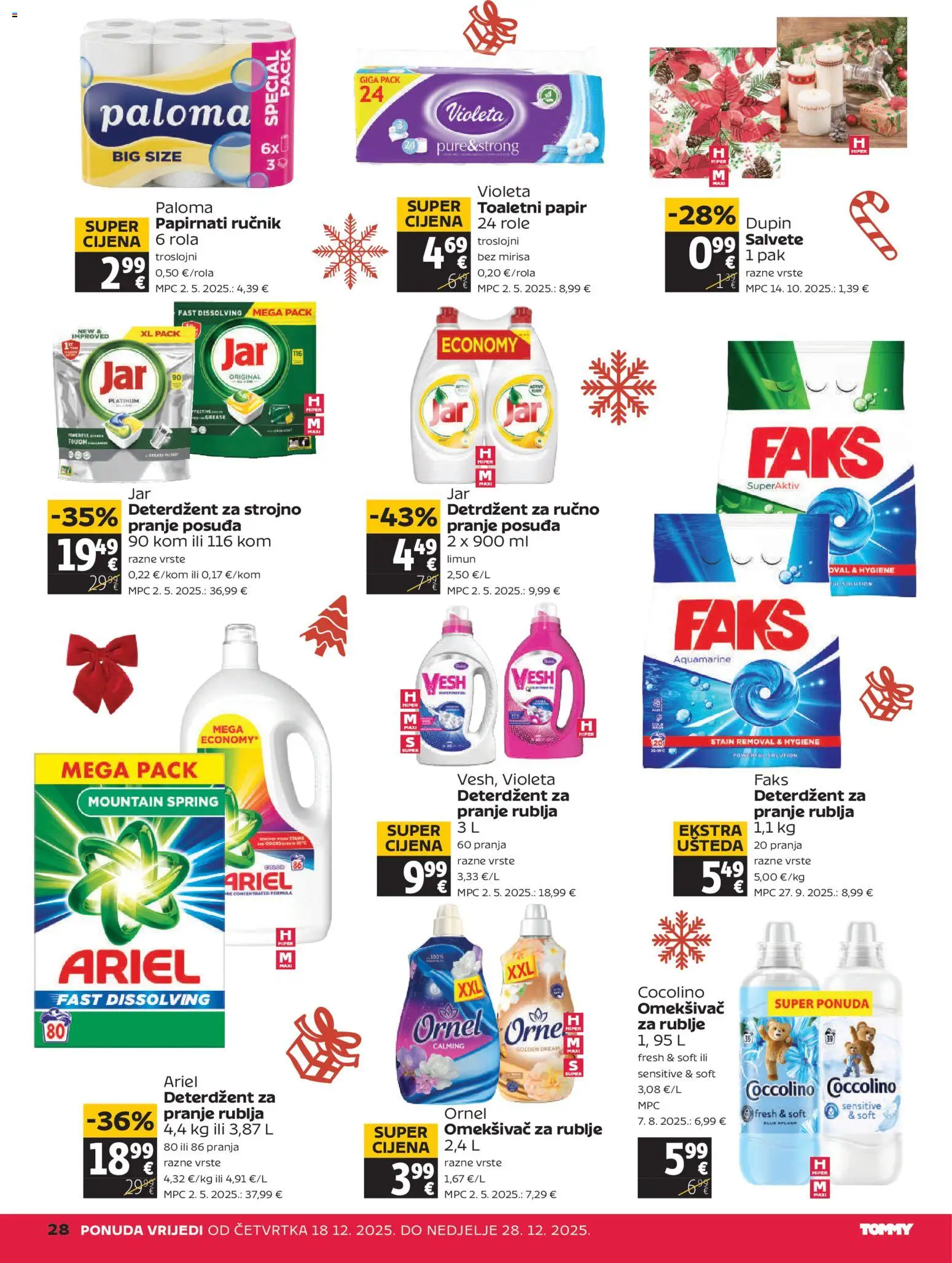 Tommy katalog | vrijedi od 18.12.2025 | Stranica: 28 | Proizvodi: Faks, Deterdžent, Toaletni papir, Limun