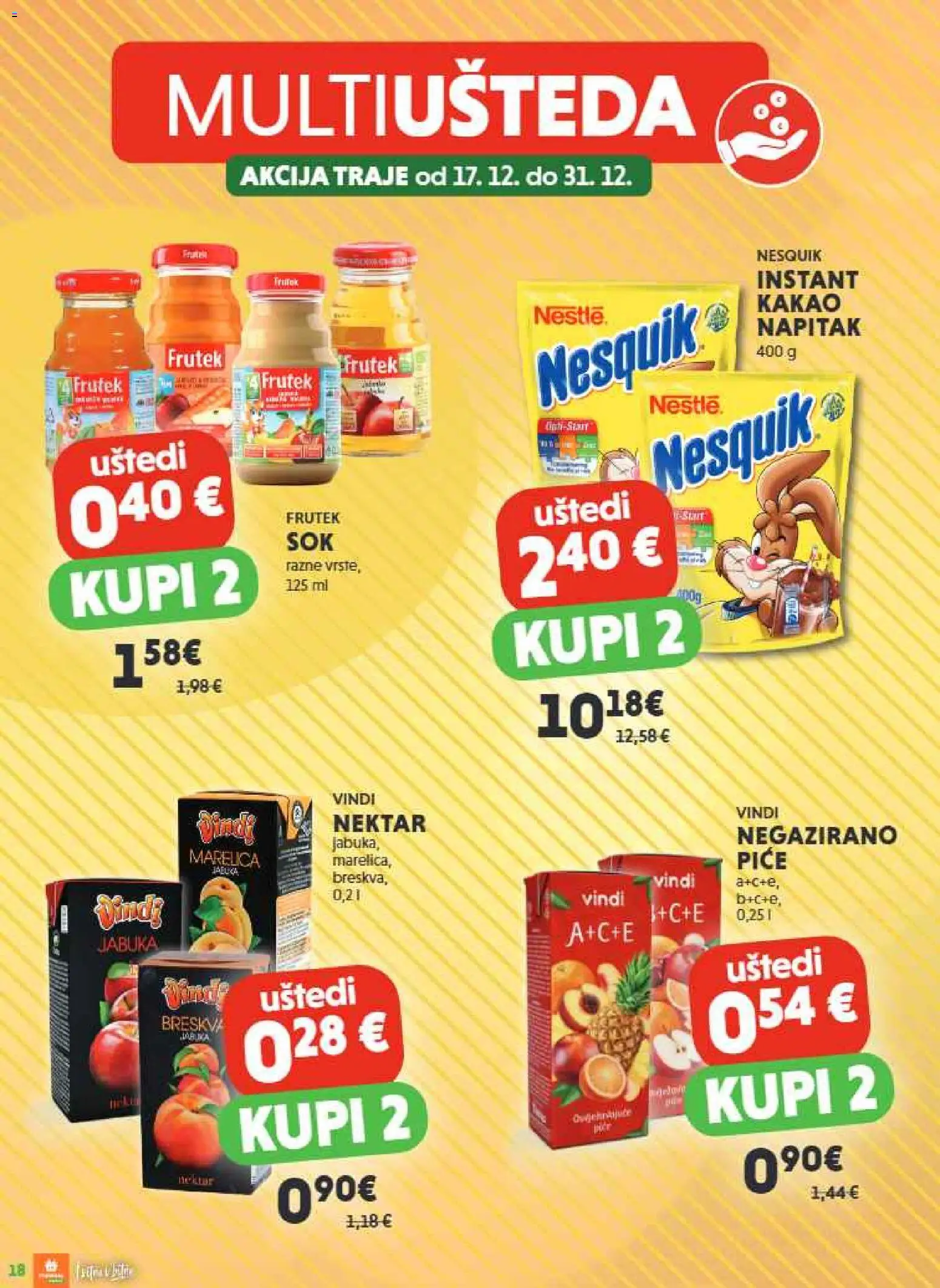 Studenac katalog | vrijedi od 17.12.2025 | Stranica: 18 | Proizvodi: Nesquik, Kakao, Jabuka