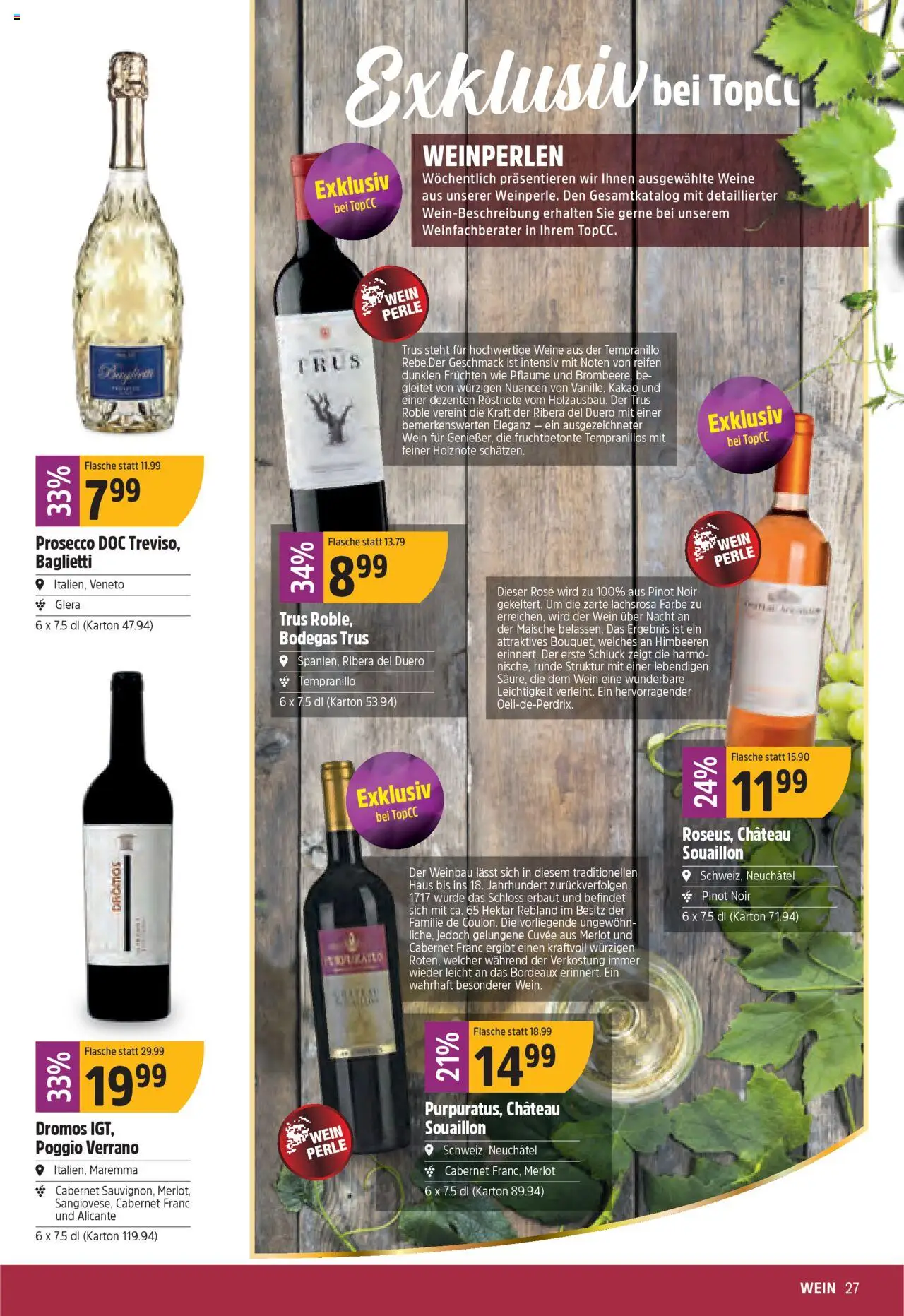 TopCC Aktionen ab 25.08.2025 | Seite: 27 | Produkte: Merlot, Wein