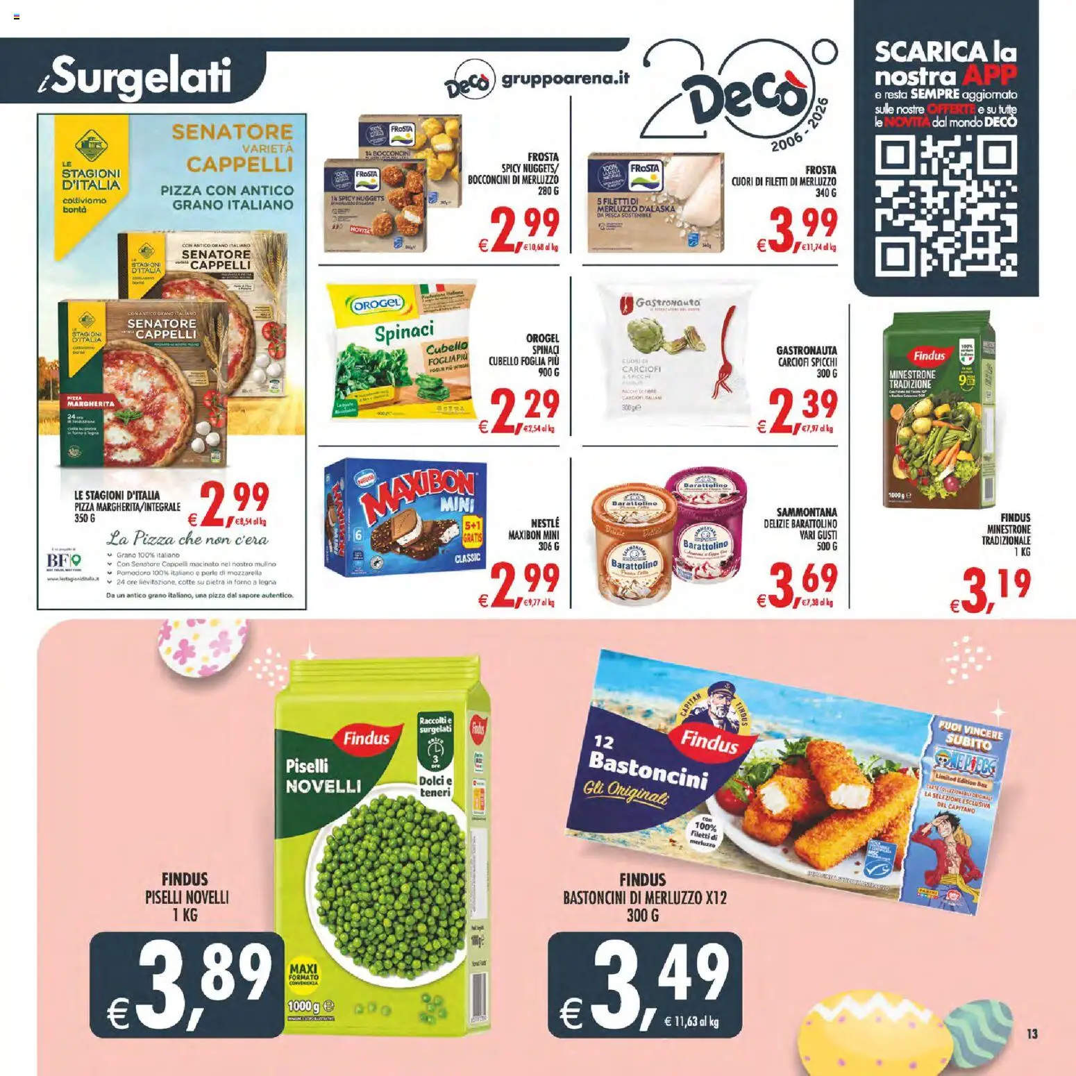 Volantino Decò del 27.03.2026 | Pagina: 13 | Prodotti: Minestrone, Pomodoro, Carciofi, Forno