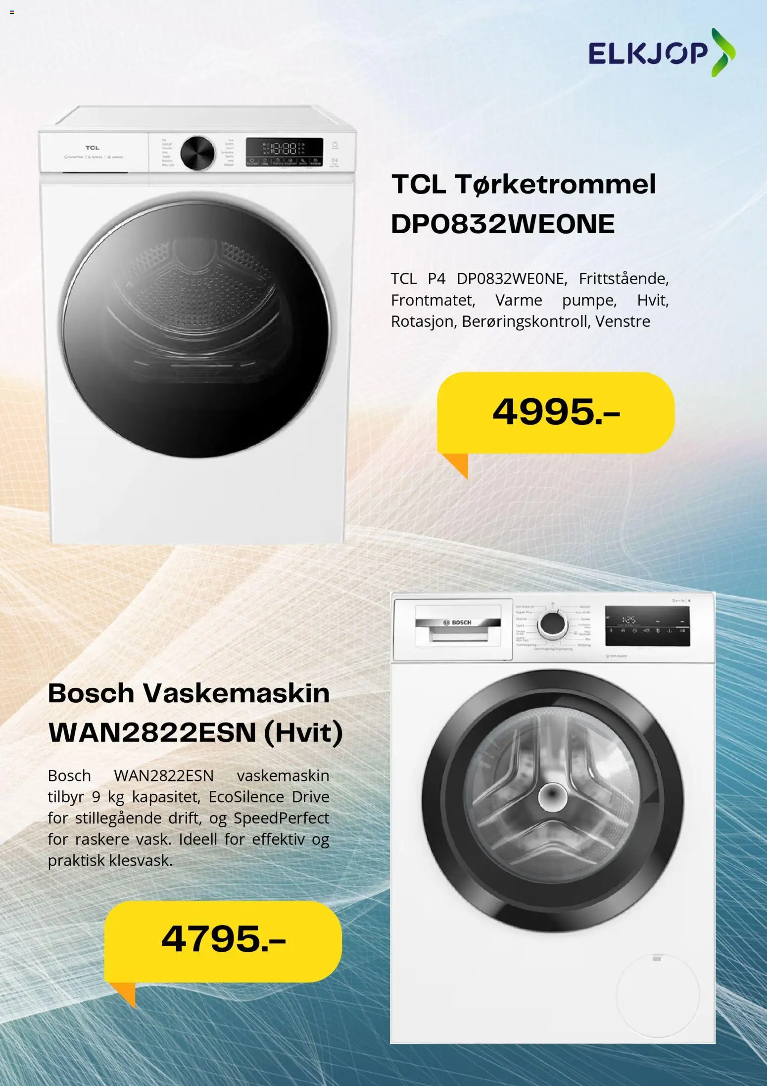 {H1} | Side: 5 | Produkter: Vaskemaskin, Tørketrommel, Суміш дитяча