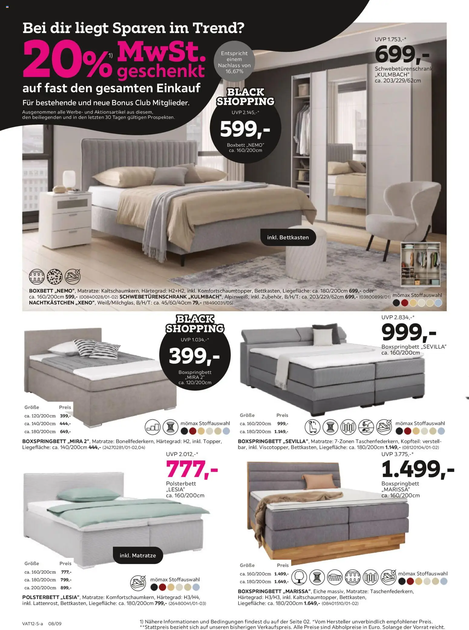 Mömax - Black Friday gültig ab 25.11.2025 | Seite: 8 | Produkte: Matratze