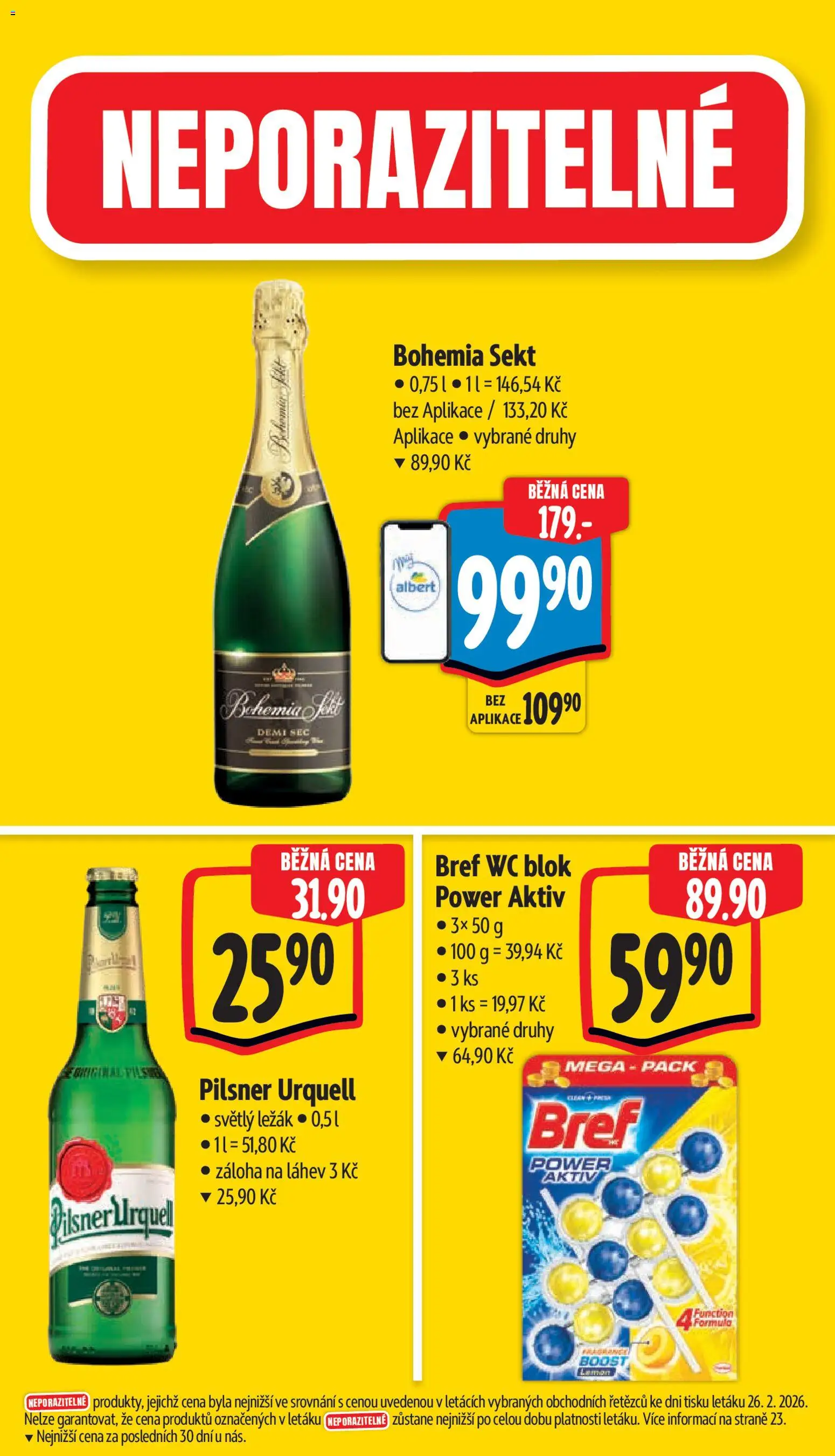 Albert leták - Supermarket od 04.03.2026 | Strana: 5 | Produkty: Bohemia sekt, Blok, Sekt, Wc