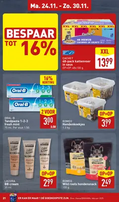 Aldi folder week  - Voorbeeld van een folder van Aldi, geldig van 24.11.2025 | Pagina: 21 | Producten: Kan, Ciabatta, Saus, La