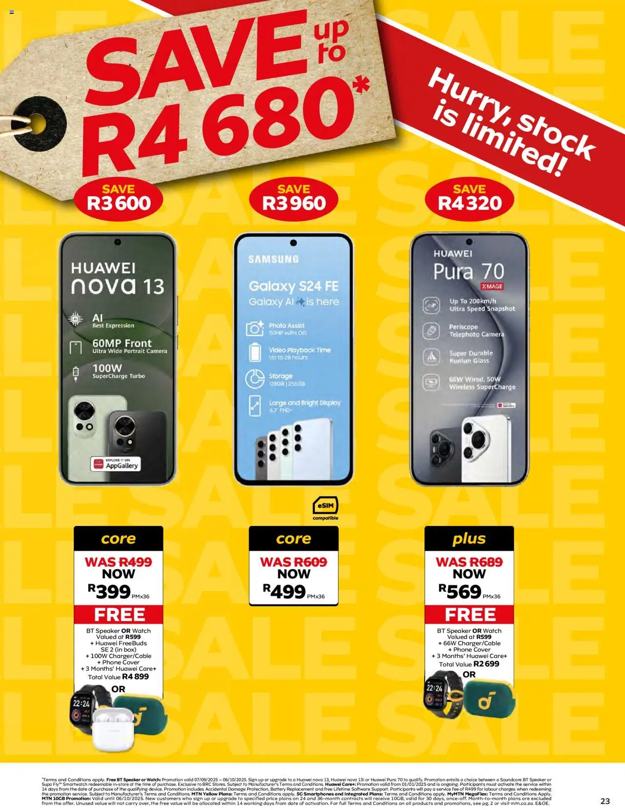 New MTN catalogue – valid from 07.09.2025 | Page: 25 | Products: Watch, Camera, Smartwatch, Battery