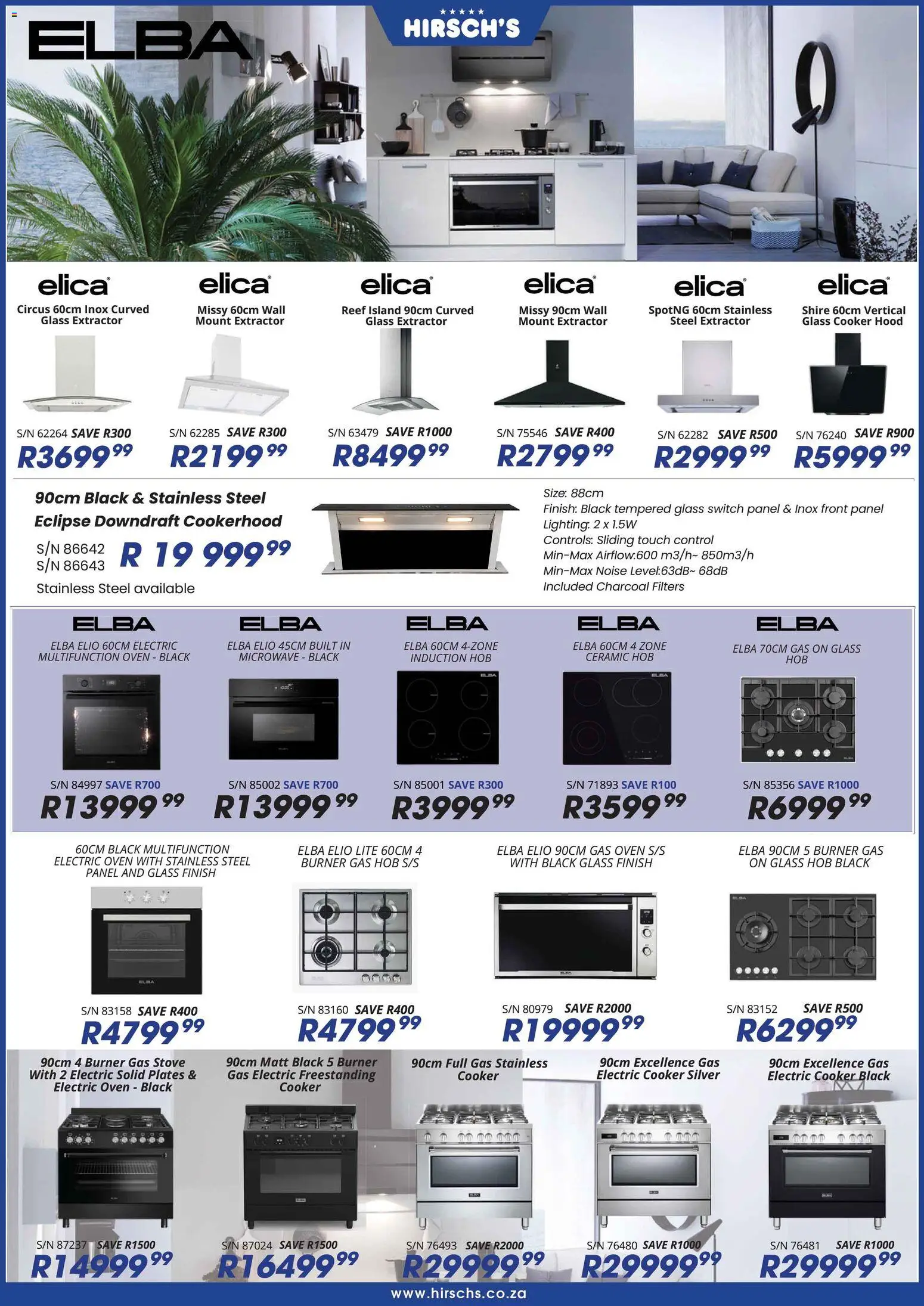 New Hirsch's catalogue – valid from 01.12.2025 | Page: 15 | Products: Oven, Stove, Hood, Switch