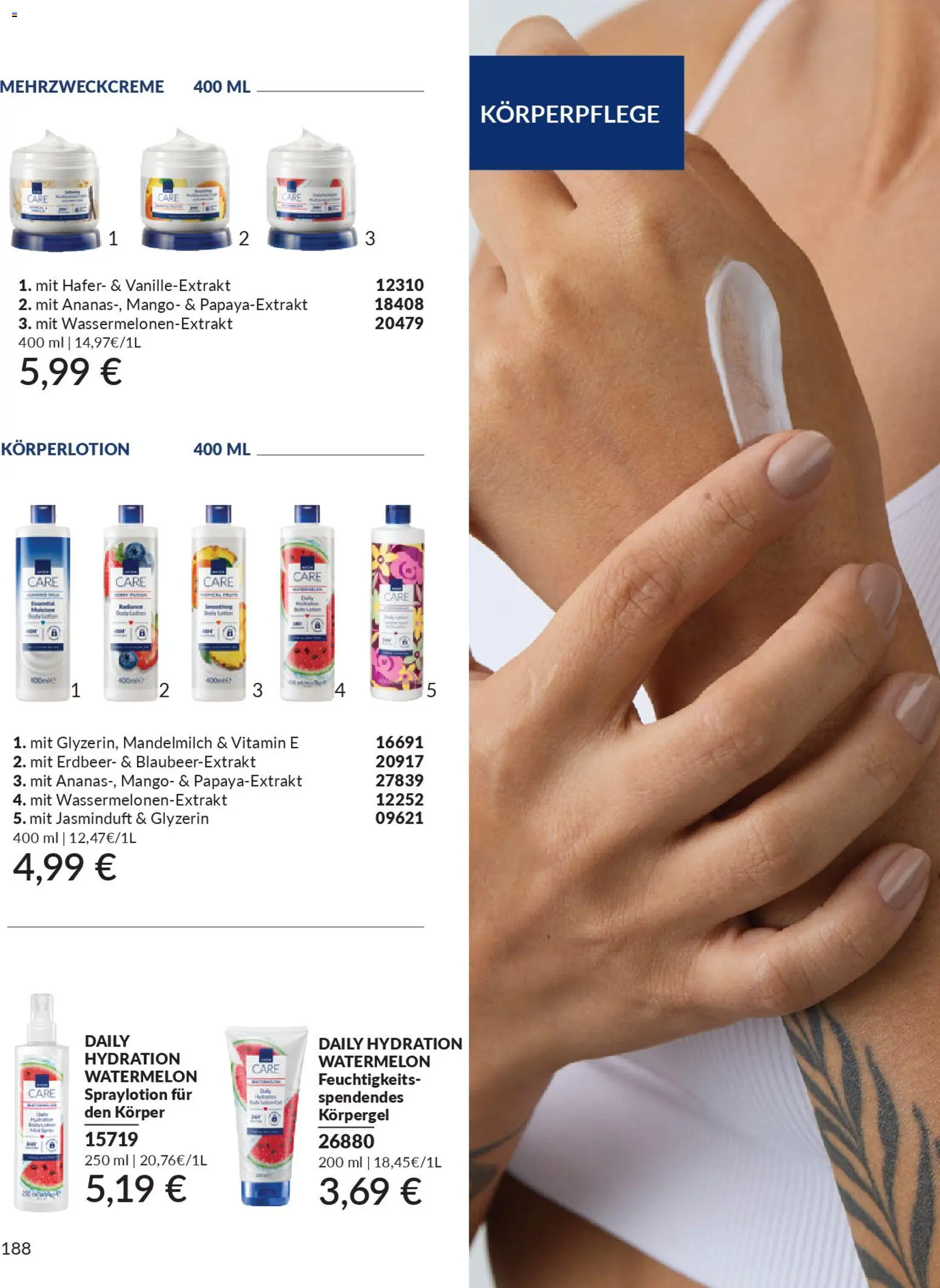 AVON Katalog Januar 2026 – gültig ab 01.01.2026 | Seite: 190 | Produkte: Body Lotion, Körperlotion, Mango