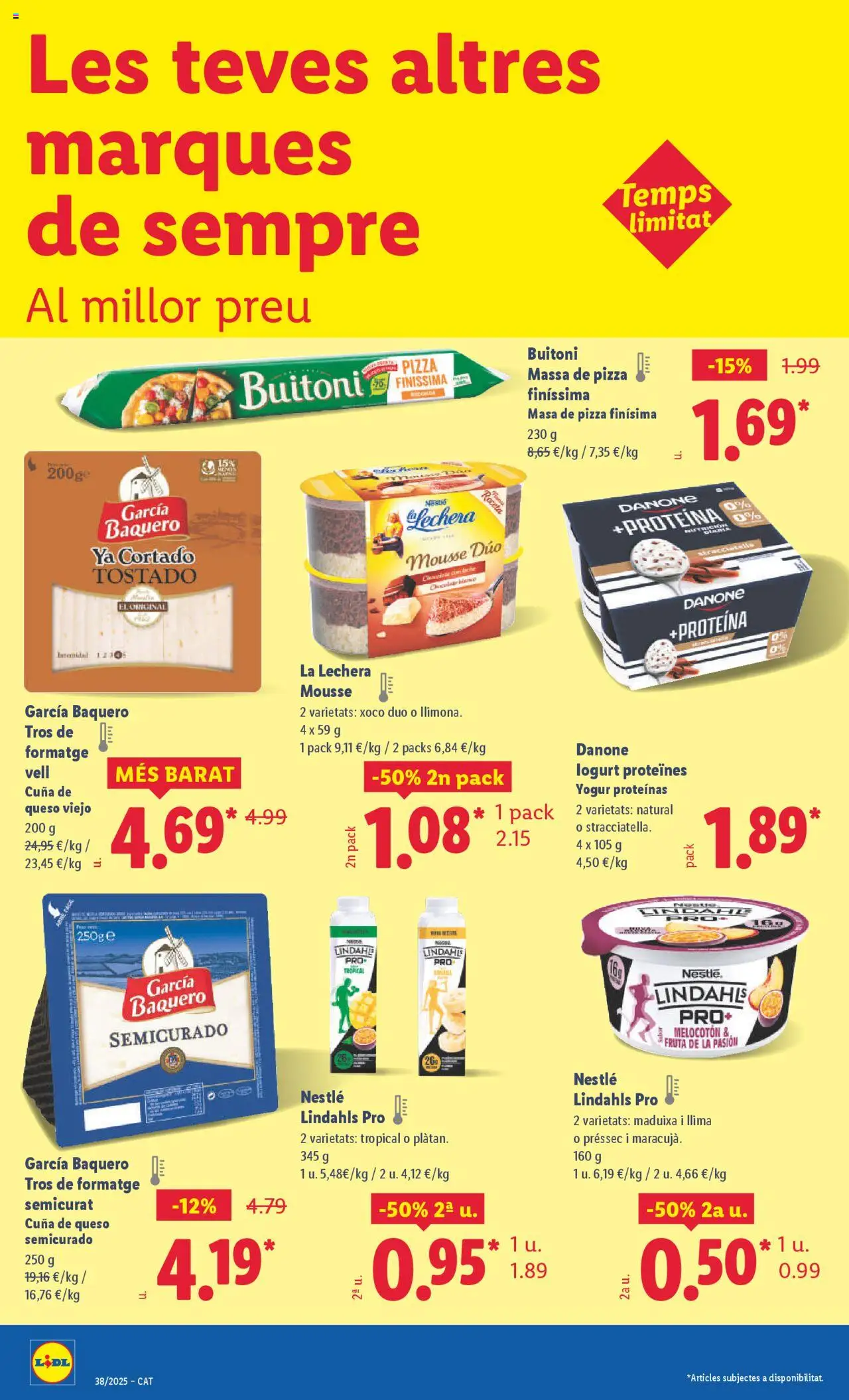 Lidl folleto │ válido desde el 15.09.2025 | Página: 28 | Productos: Mousse, Queso, Yogur, Pizza