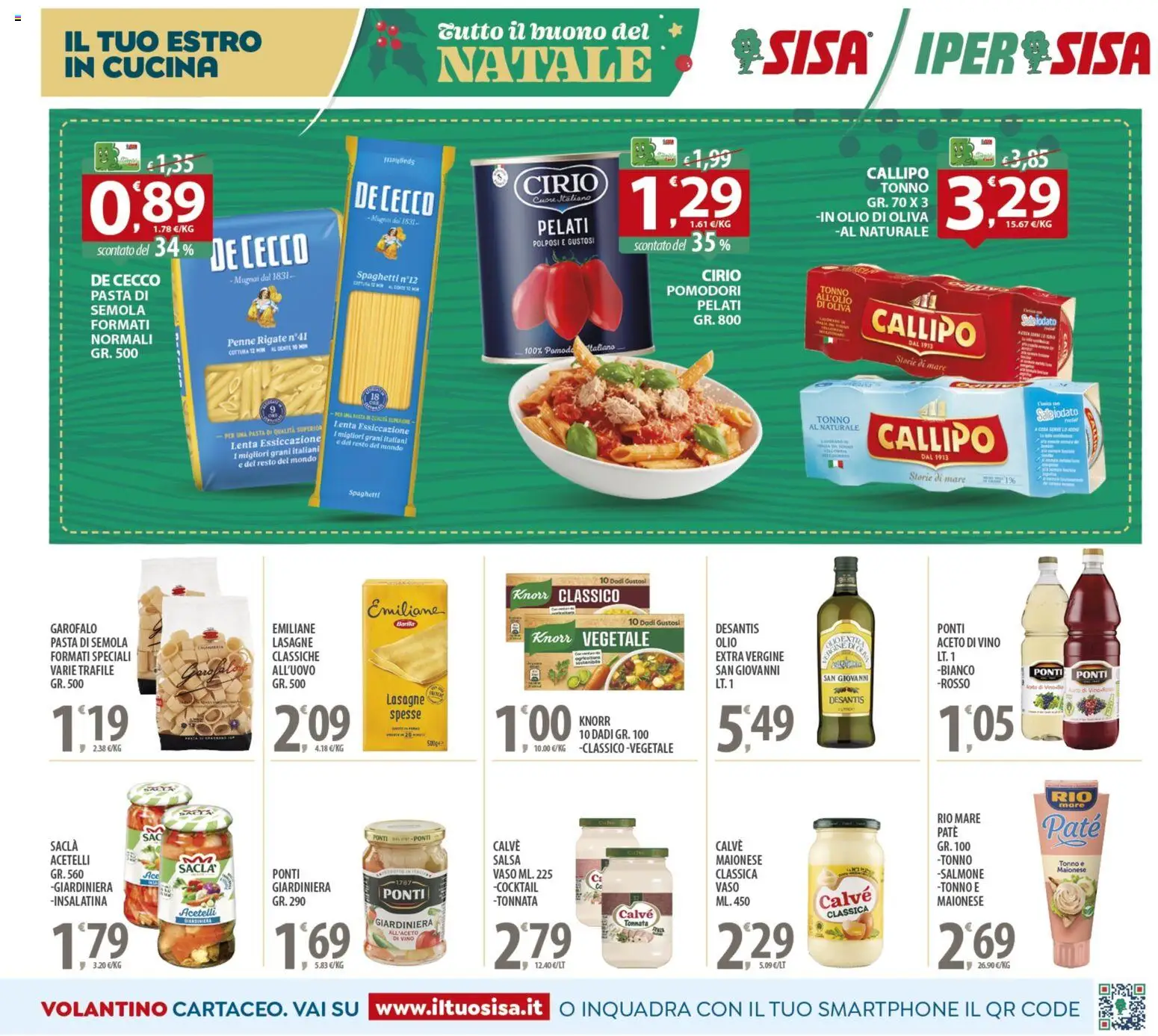 Volantino SISA del 16.12.2025 | Pagina: 13 | Prodotti: Salsa, Olio, Pomodori, Penne