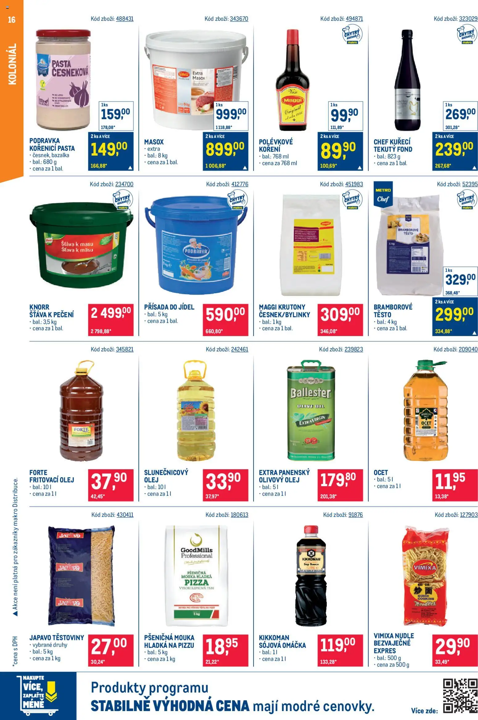 Makro leták - Gastronomie od 05.11.2025 | Strana: 16 | Produkty: Pizza, Těstoviny, Mouka, Těsto