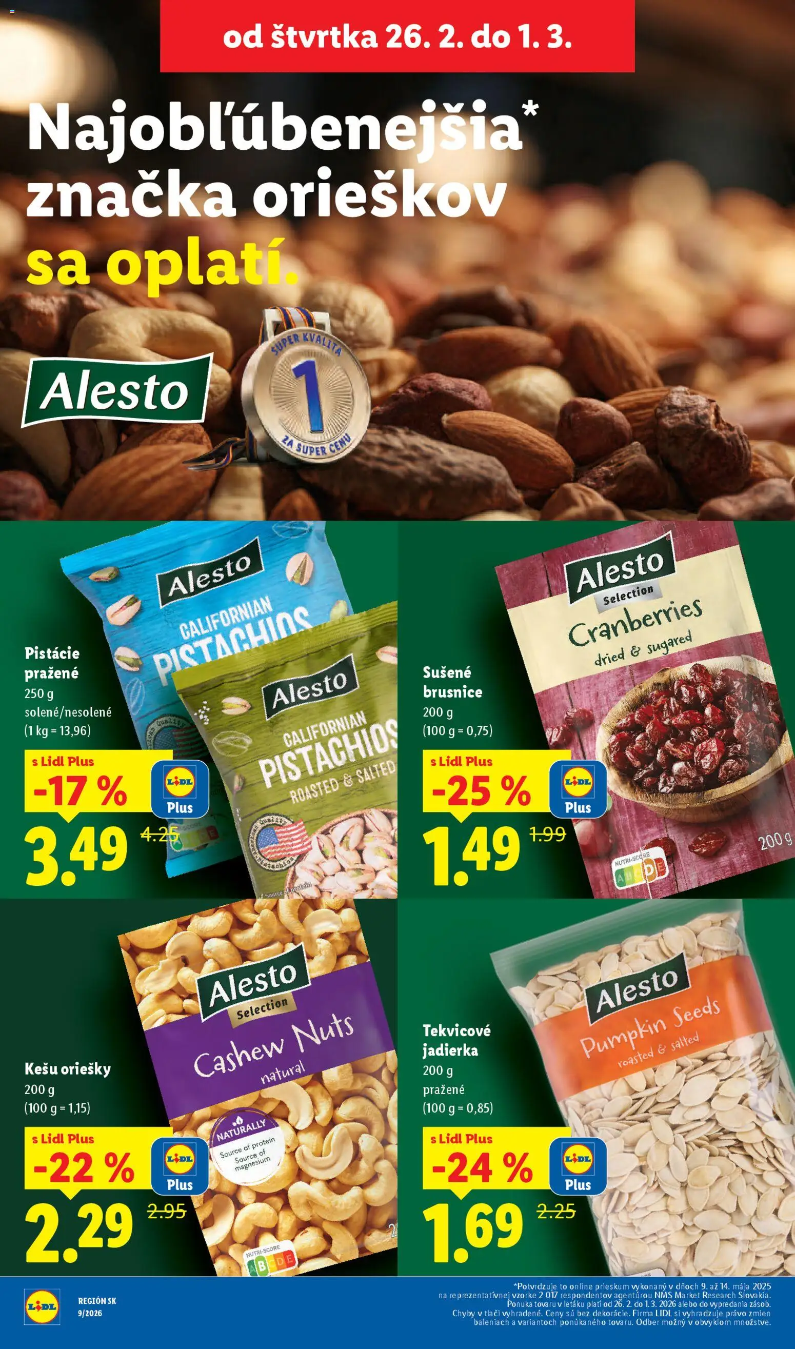 Nové Lidl akcie – leták je platný od 23.02.2026 | Strana: 73 | Produkty: Protein, Pistácie
