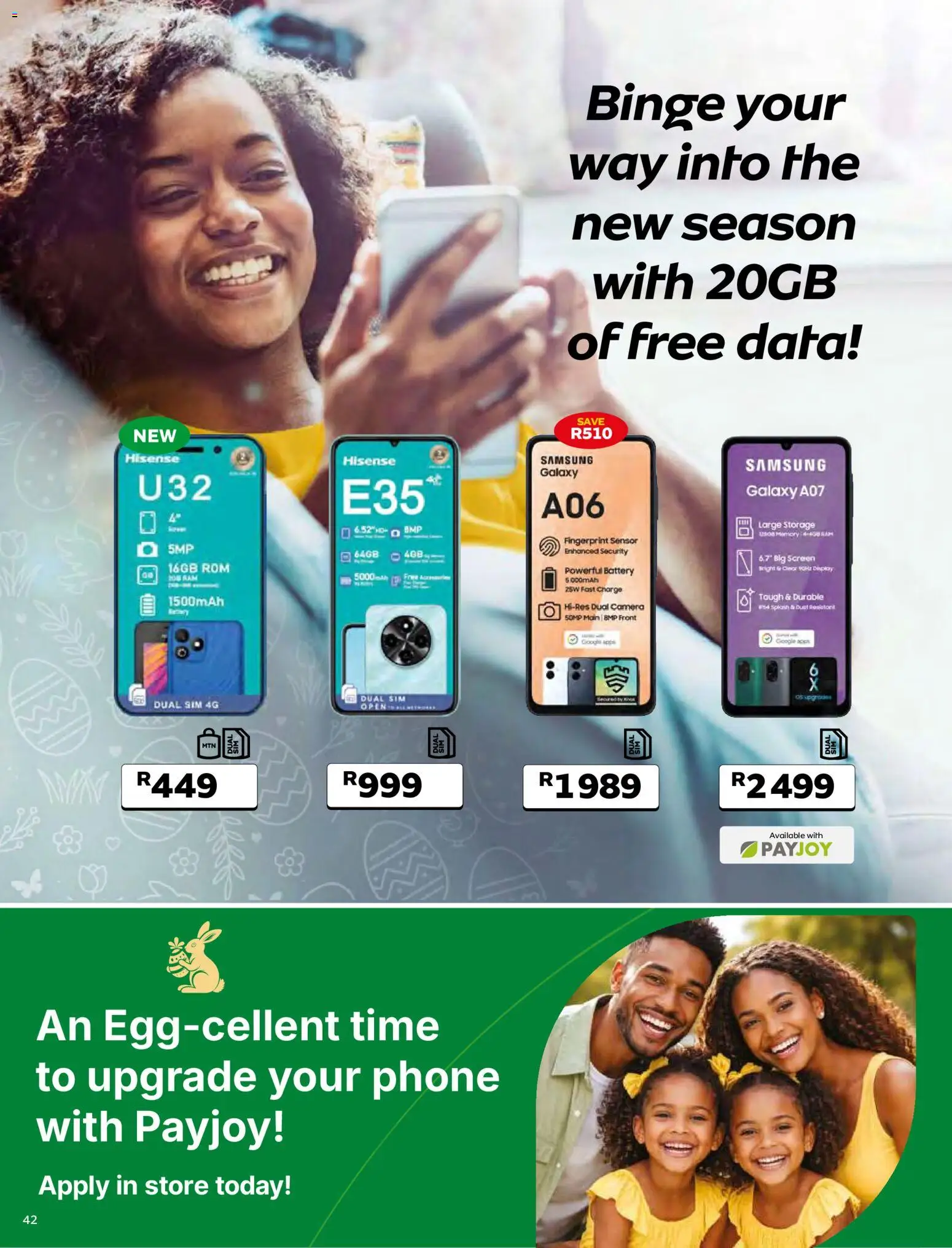 New MTN catalogue – valid from 07.04.2026 | Page: 42 | Products: Data, Sim, Phone, Battery