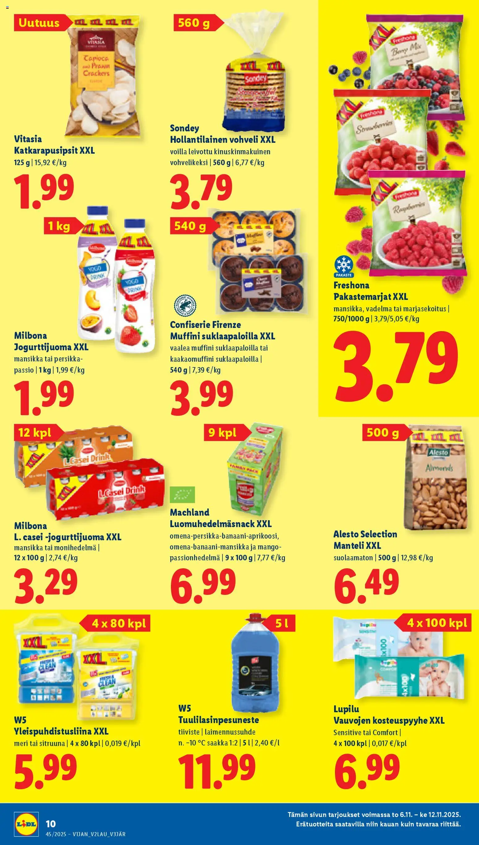 Lidl tarjoukset - Tampere – voimassa 06.11.2025 alkaen | Sivu: 12 | Tuotteet: Vadelma, Mango, Passionhedelmä, Persikka